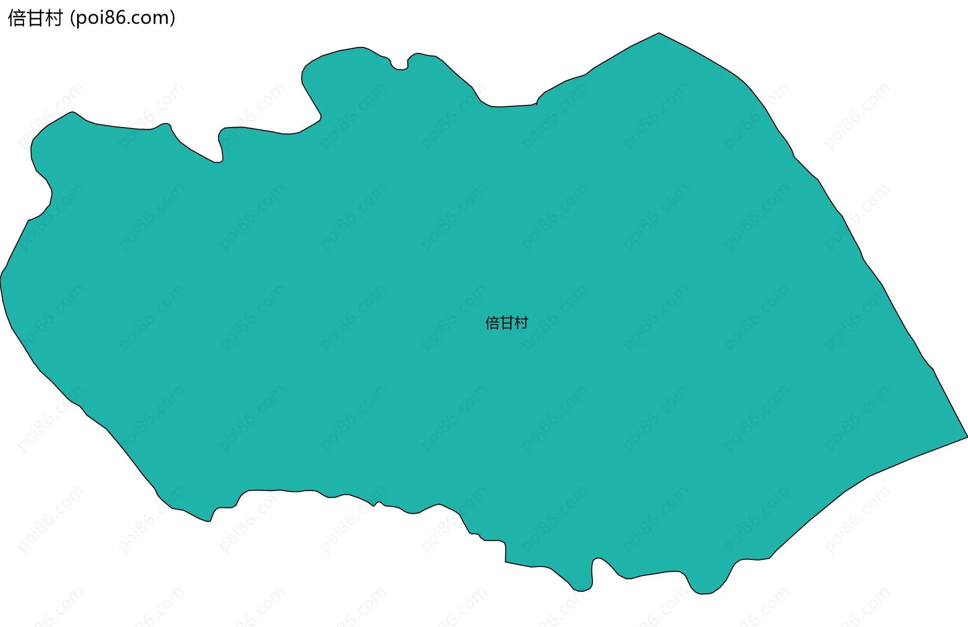 倍甘村边界地图