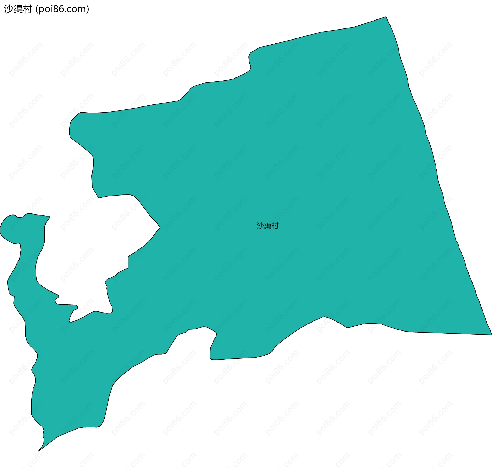 沙渠村边界地图