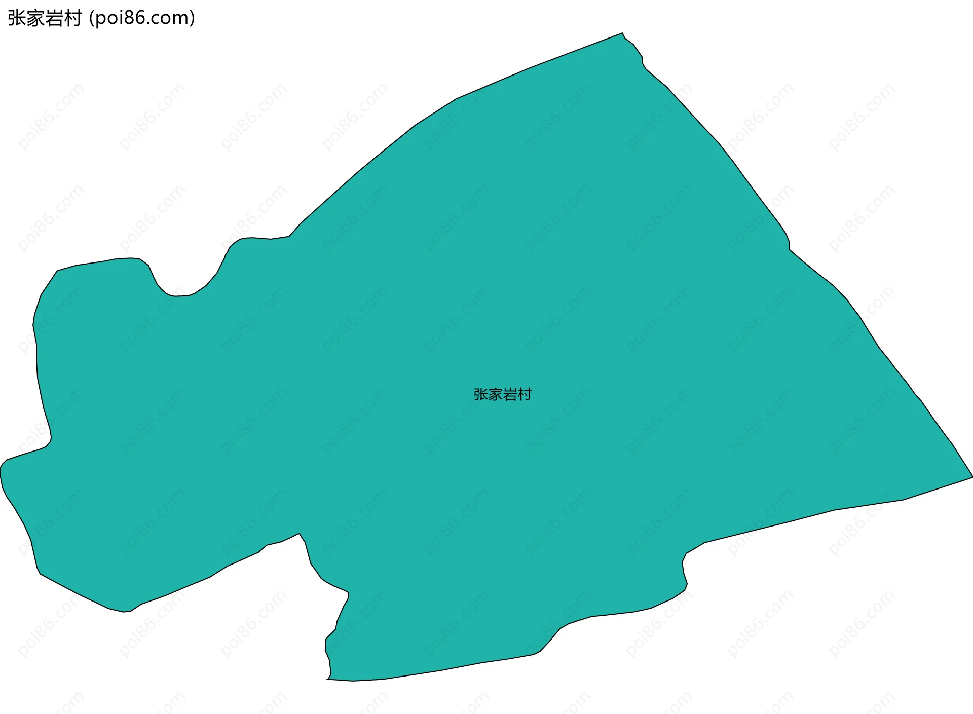 张家岩村边界地图