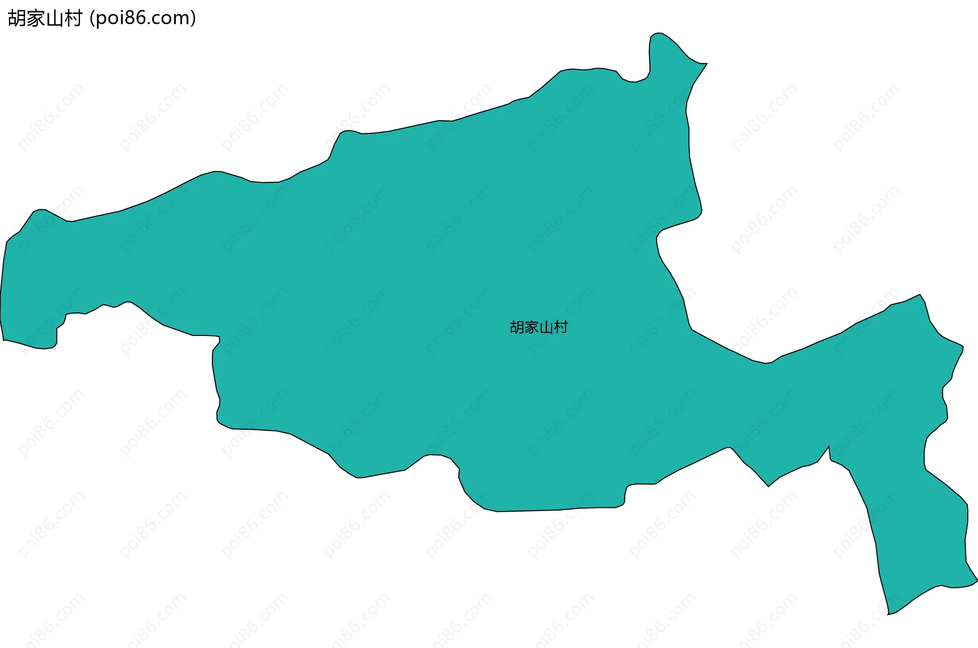 胡家山村边界地图