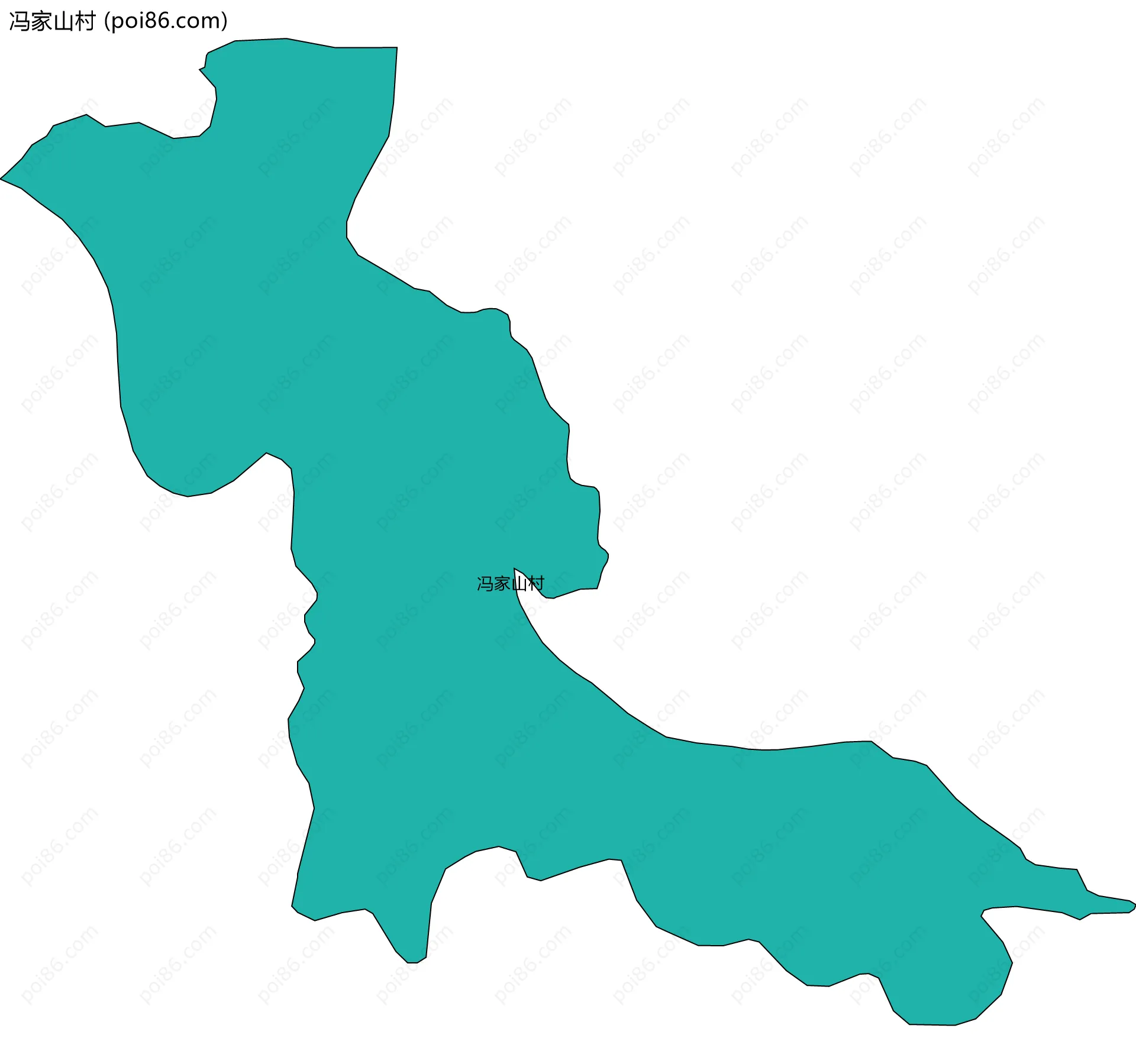 冯家山村边界地图