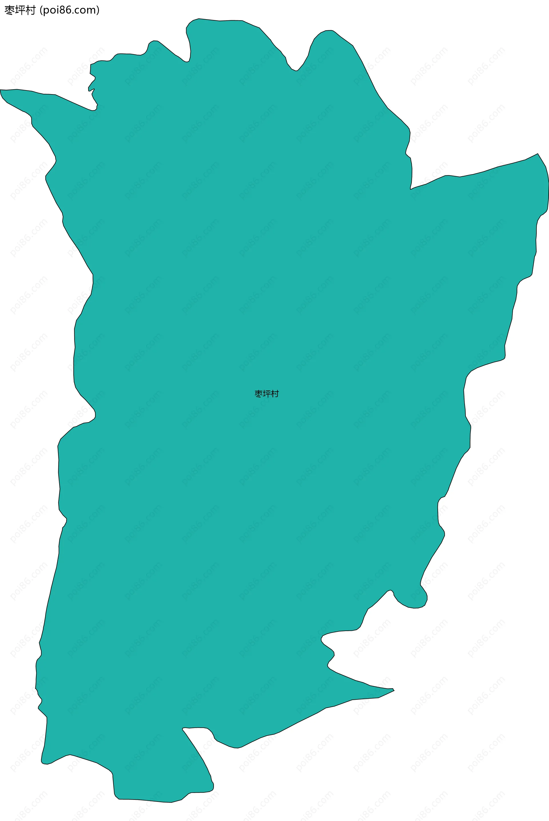 枣坪村边界地图