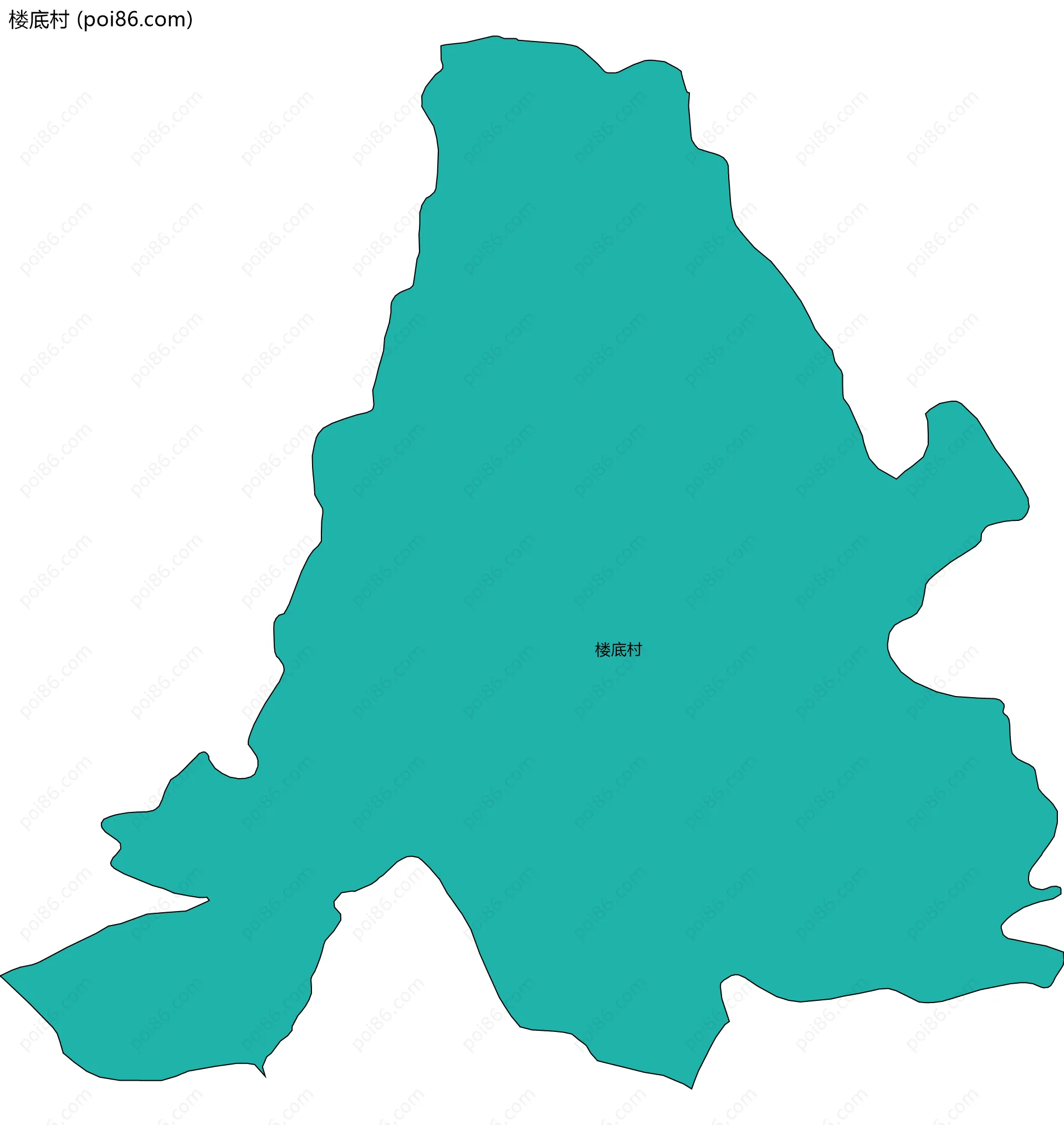 楼底村边界地图