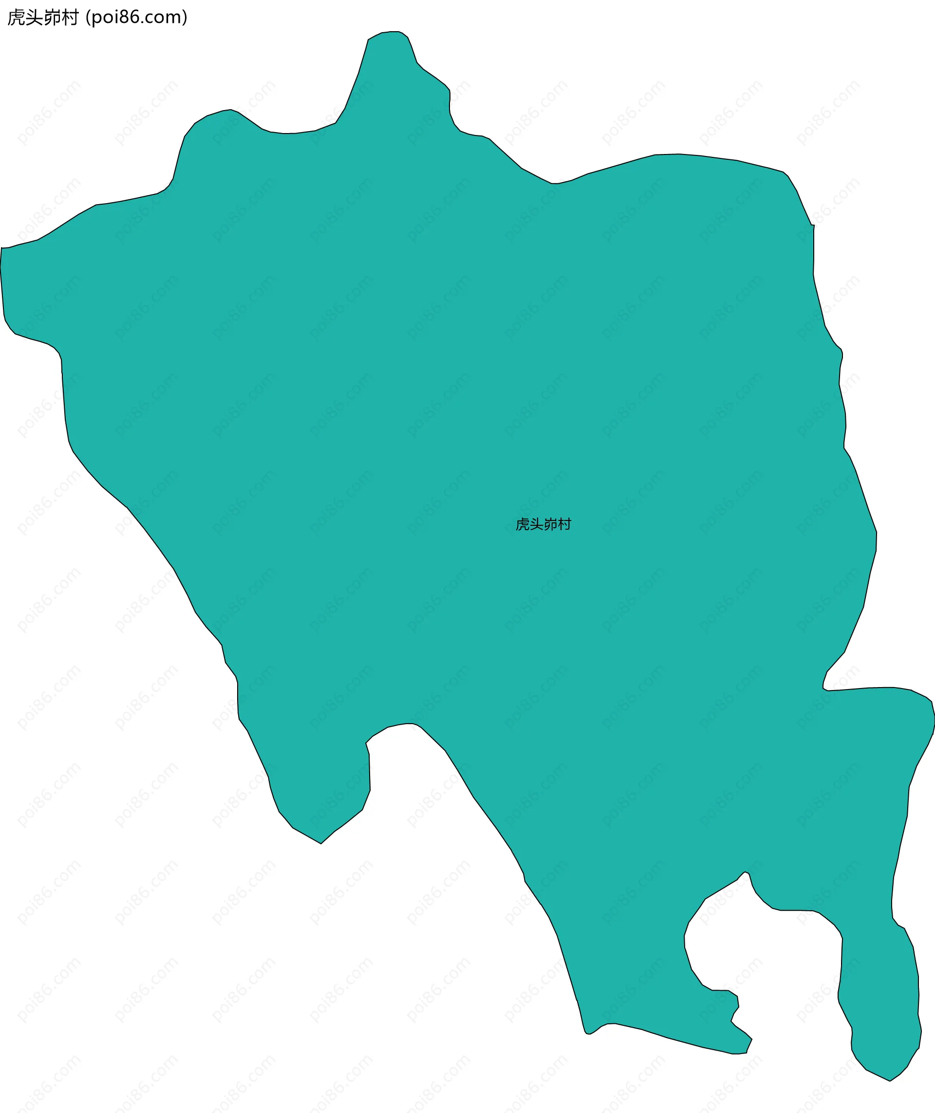 虎头峁村边界地图