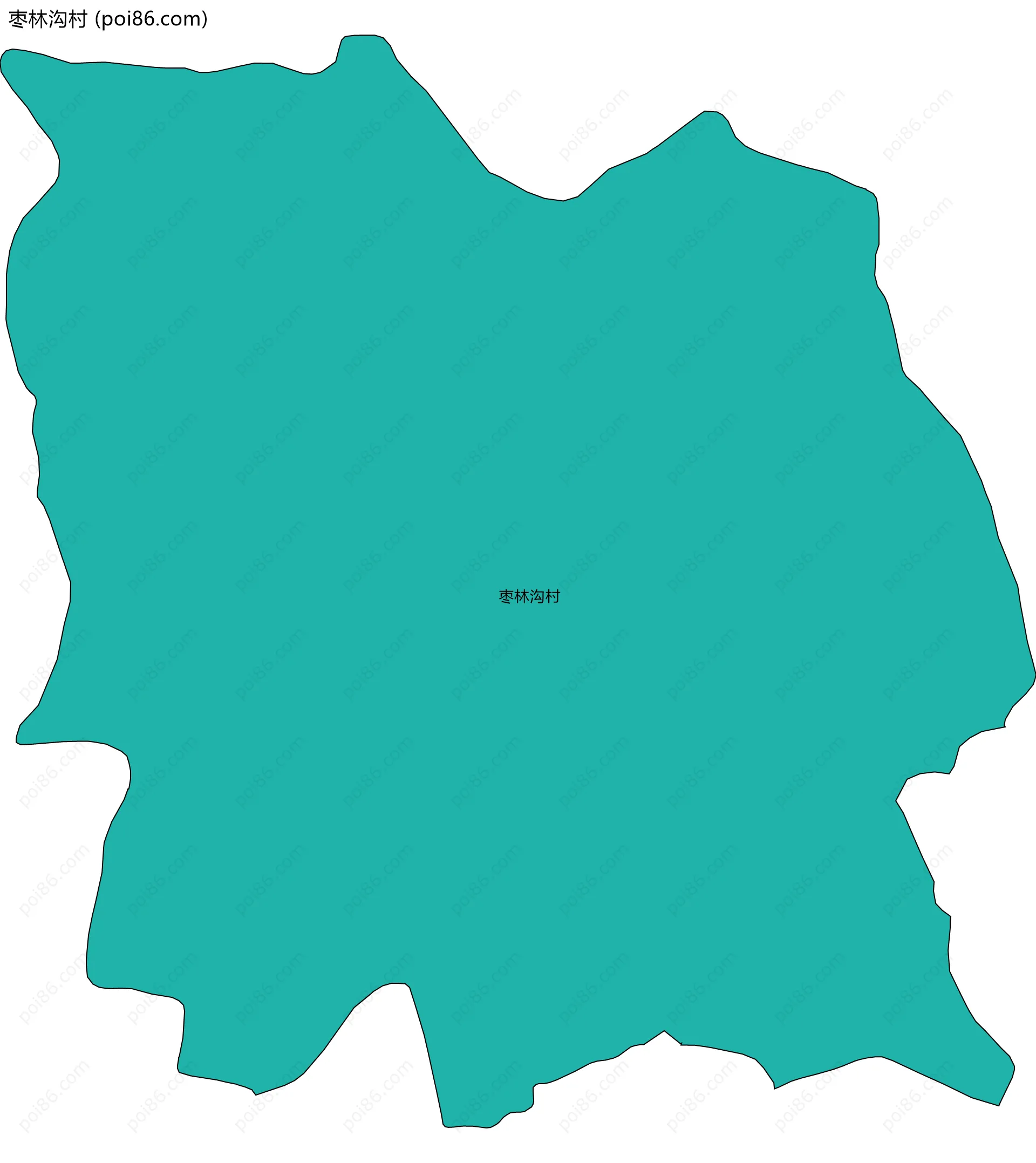 枣林沟村边界地图