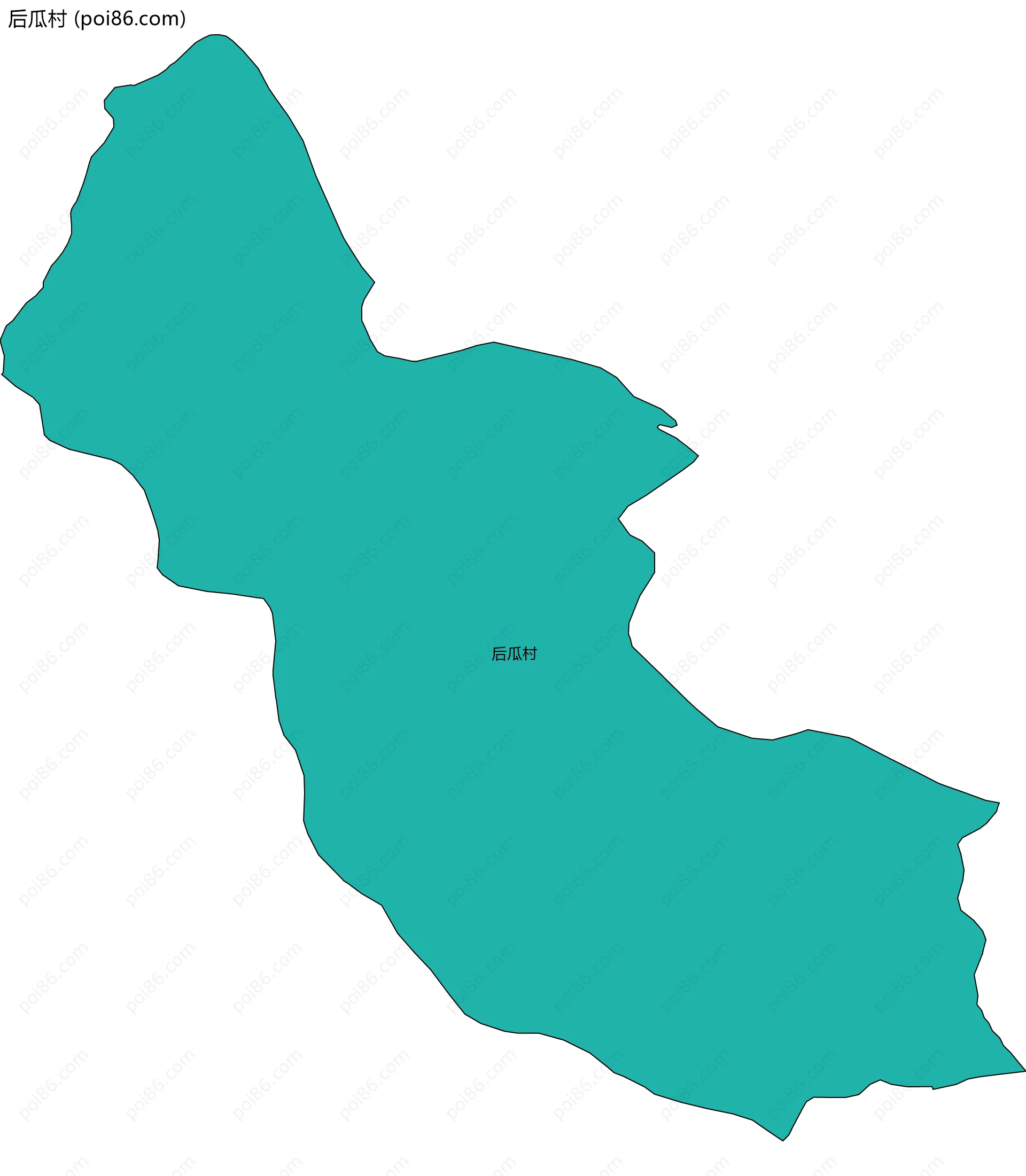 后瓜村边界地图