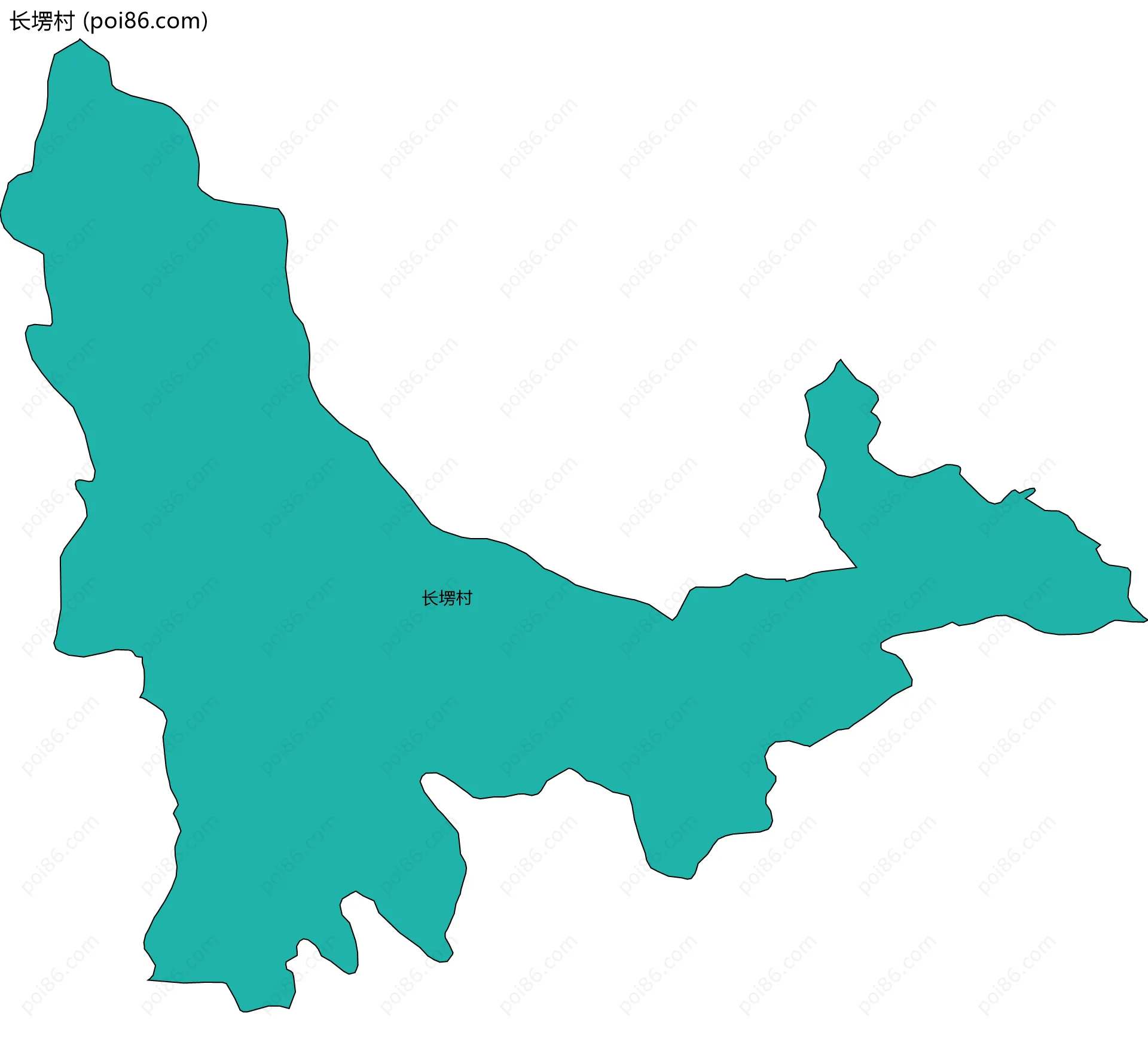 长塄村边界地图