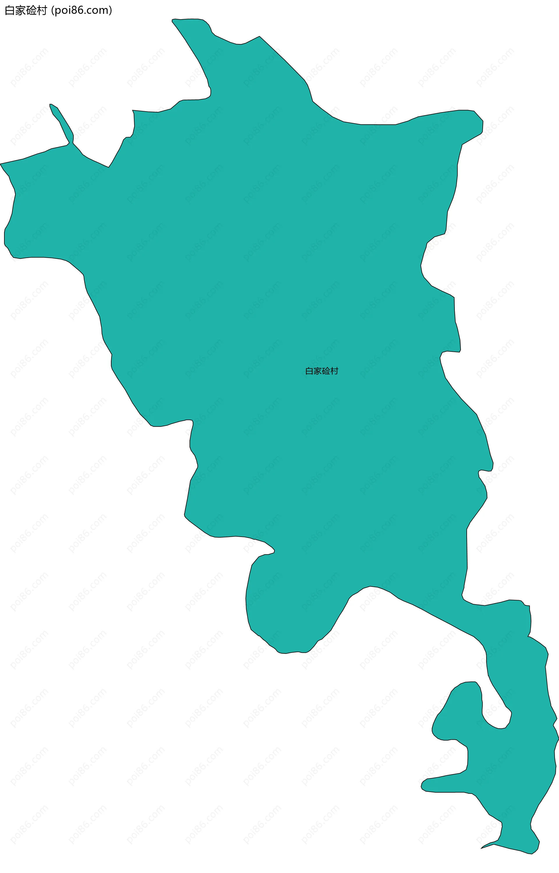 白家硷村边界地图