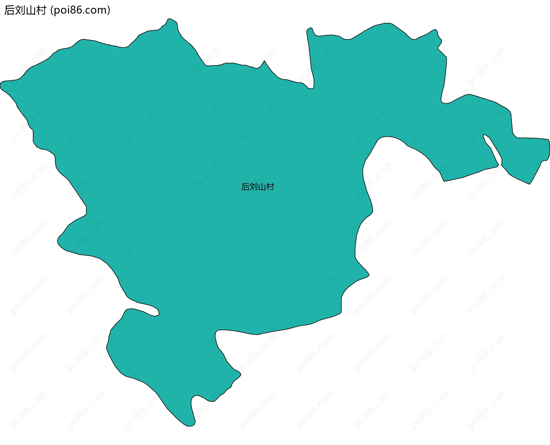 后刘山村边界地图