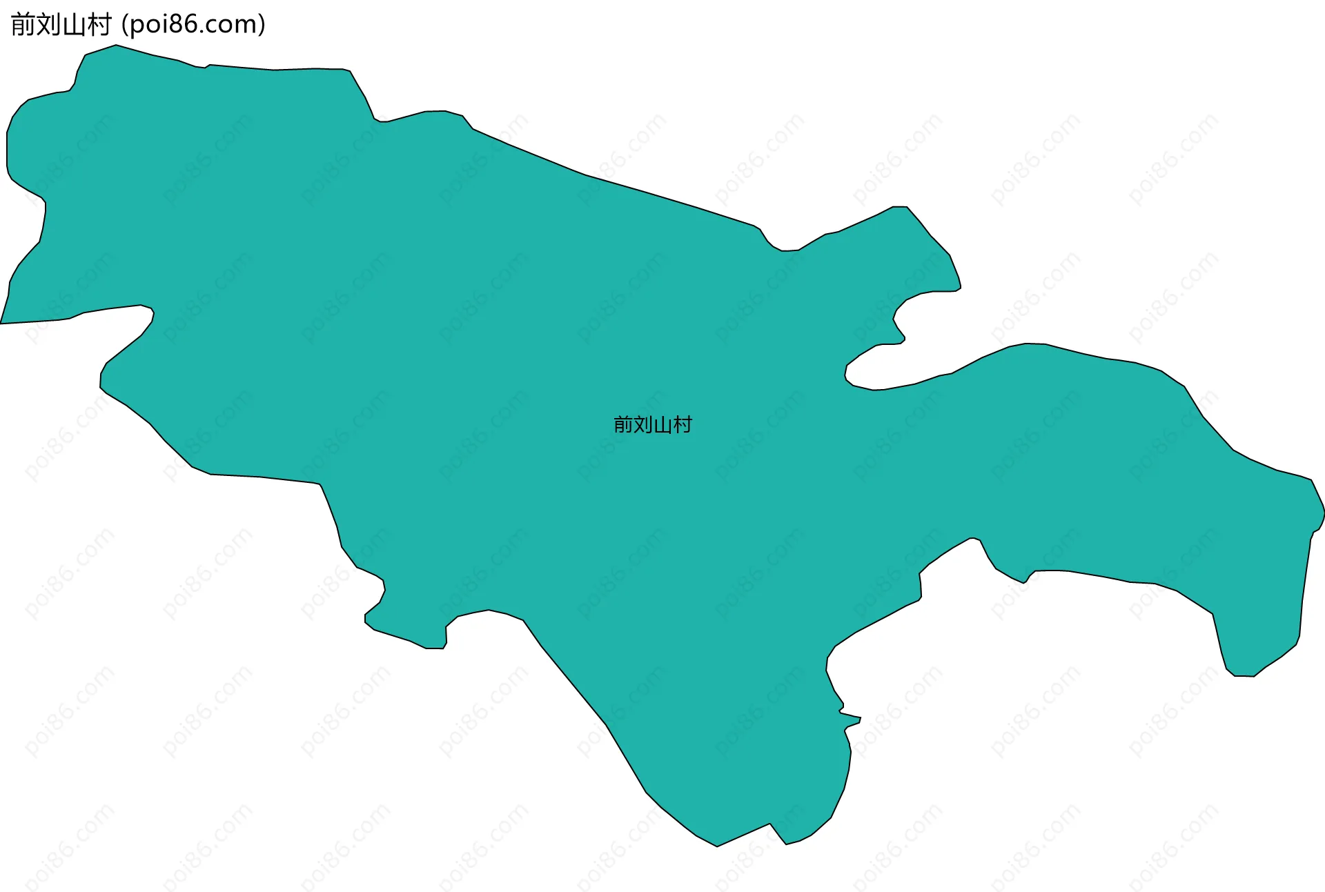 前刘山村边界地图