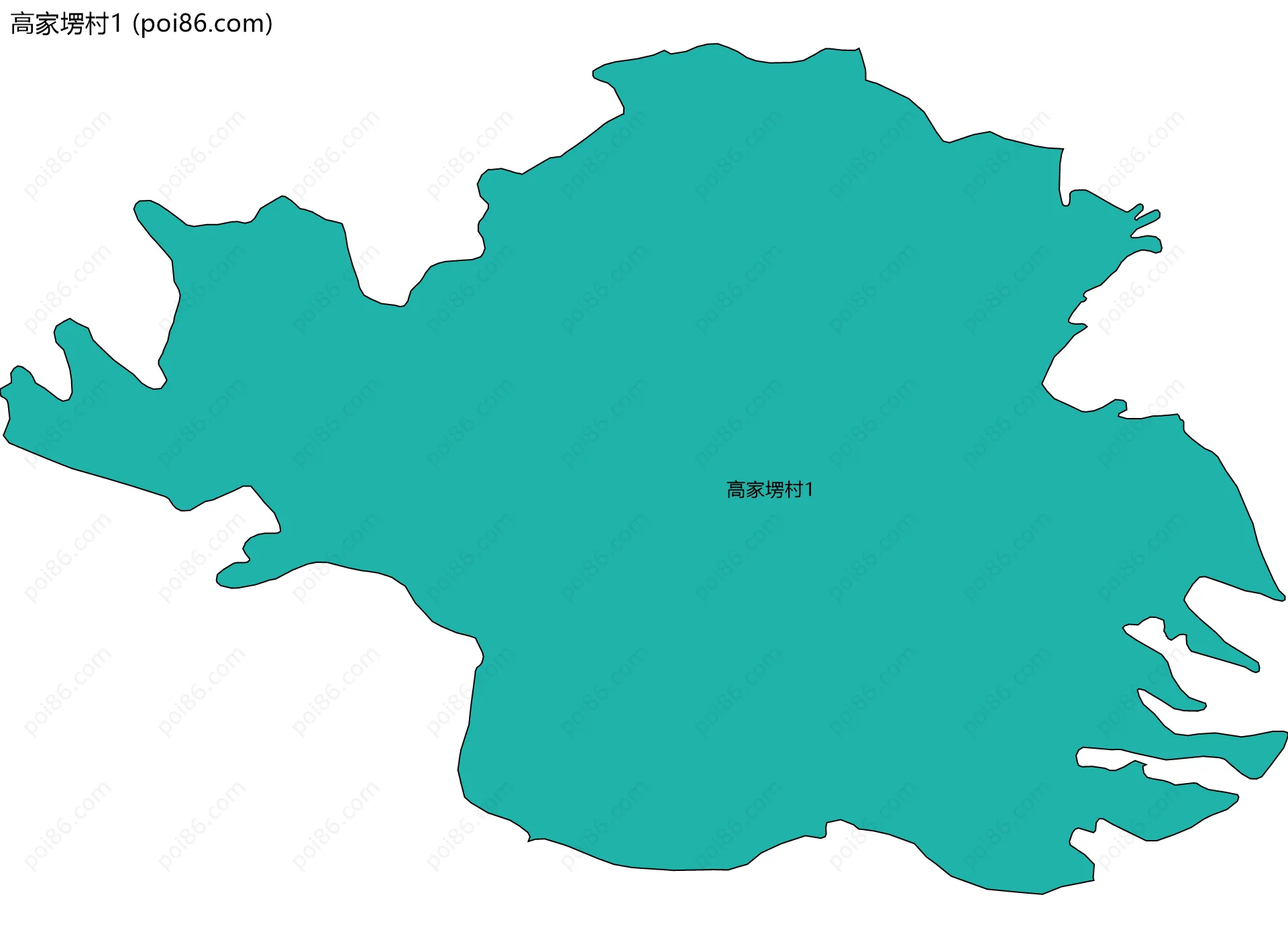 高家塄村1边界地图