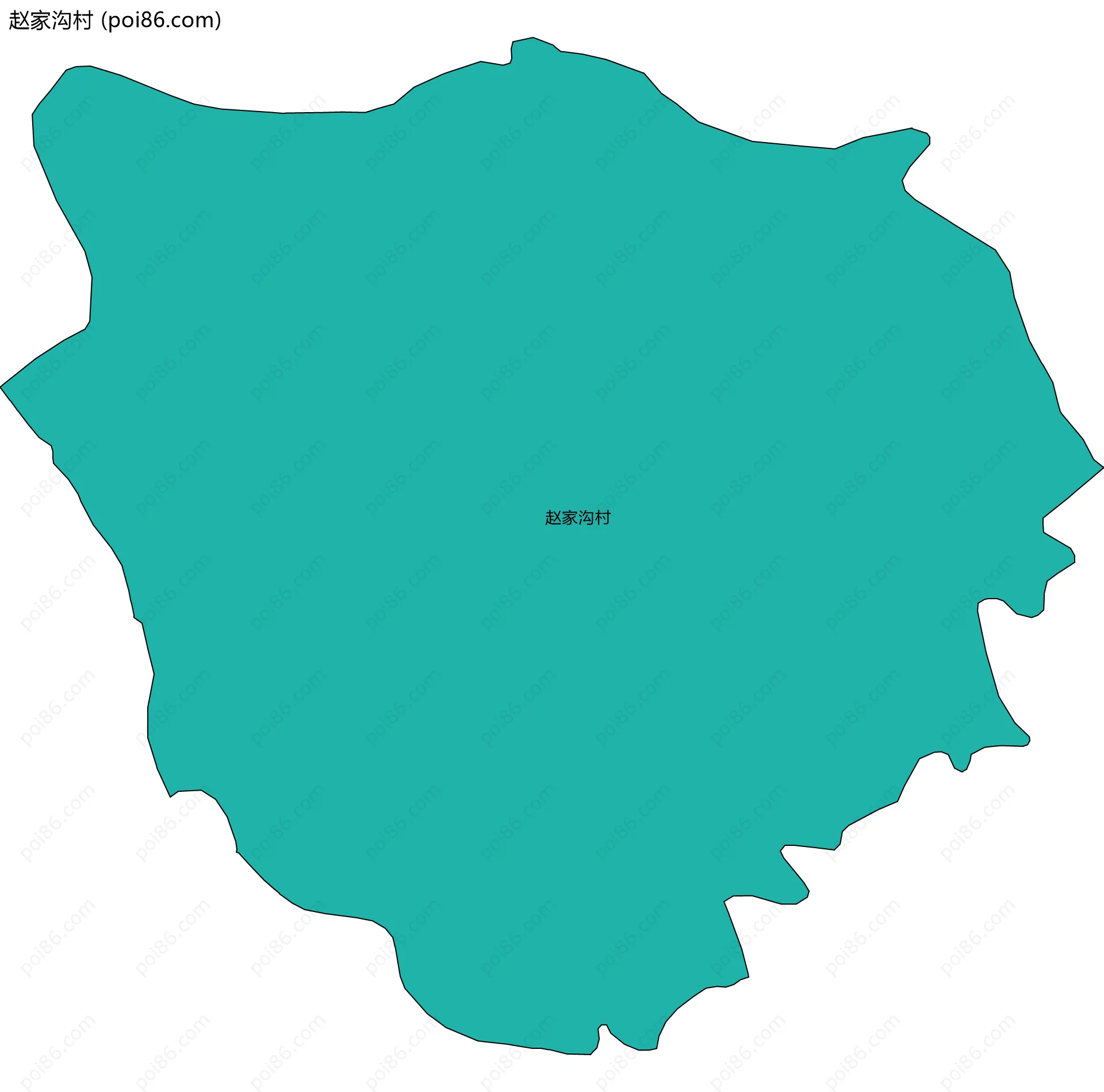 赵家沟村边界地图