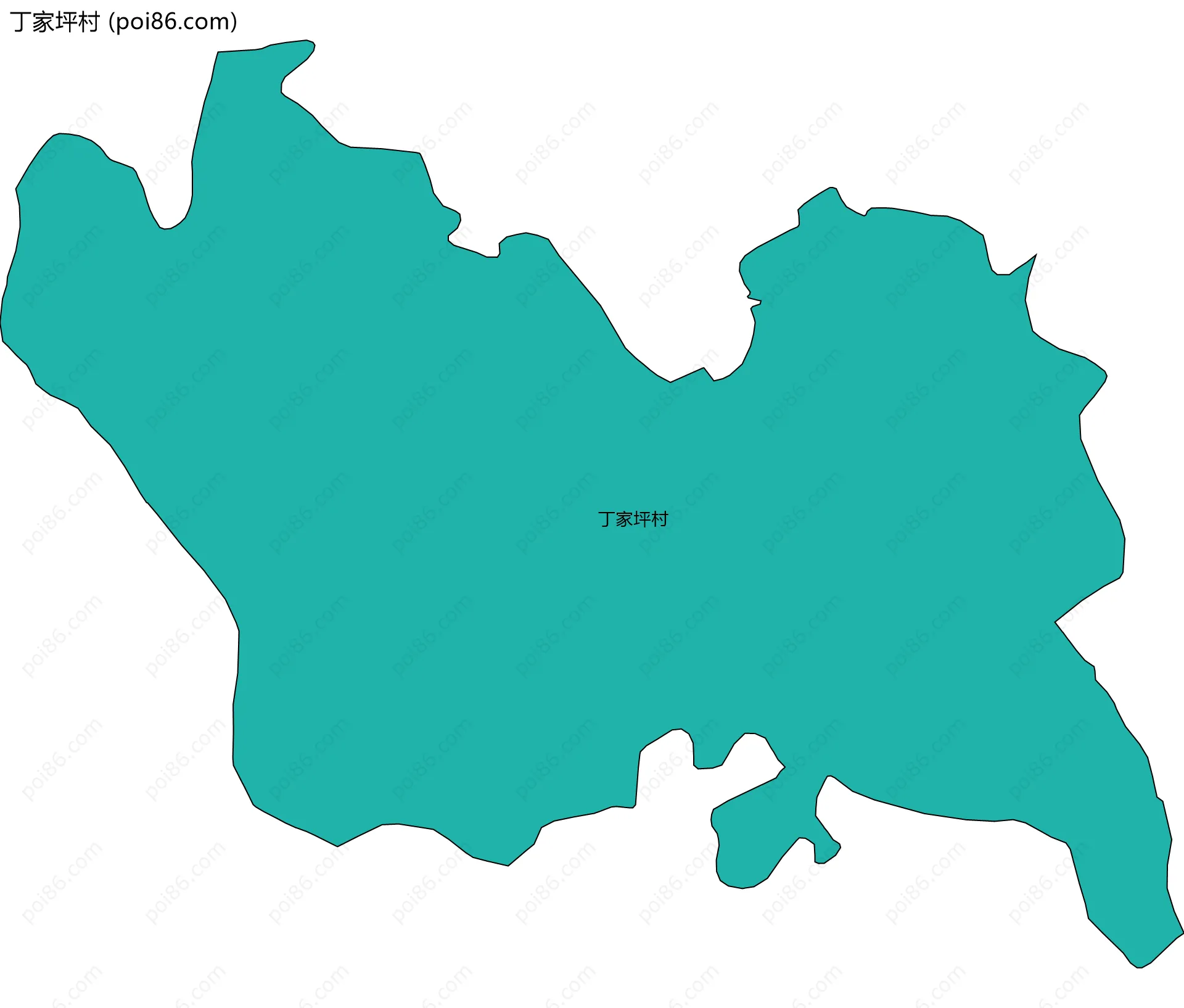 丁家坪村边界地图