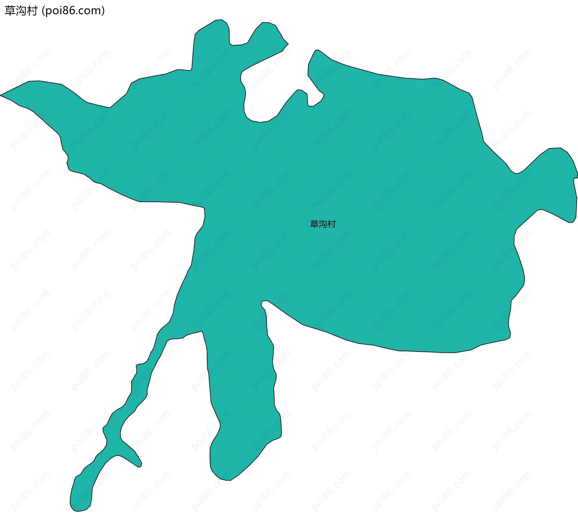 草沟村边界地图