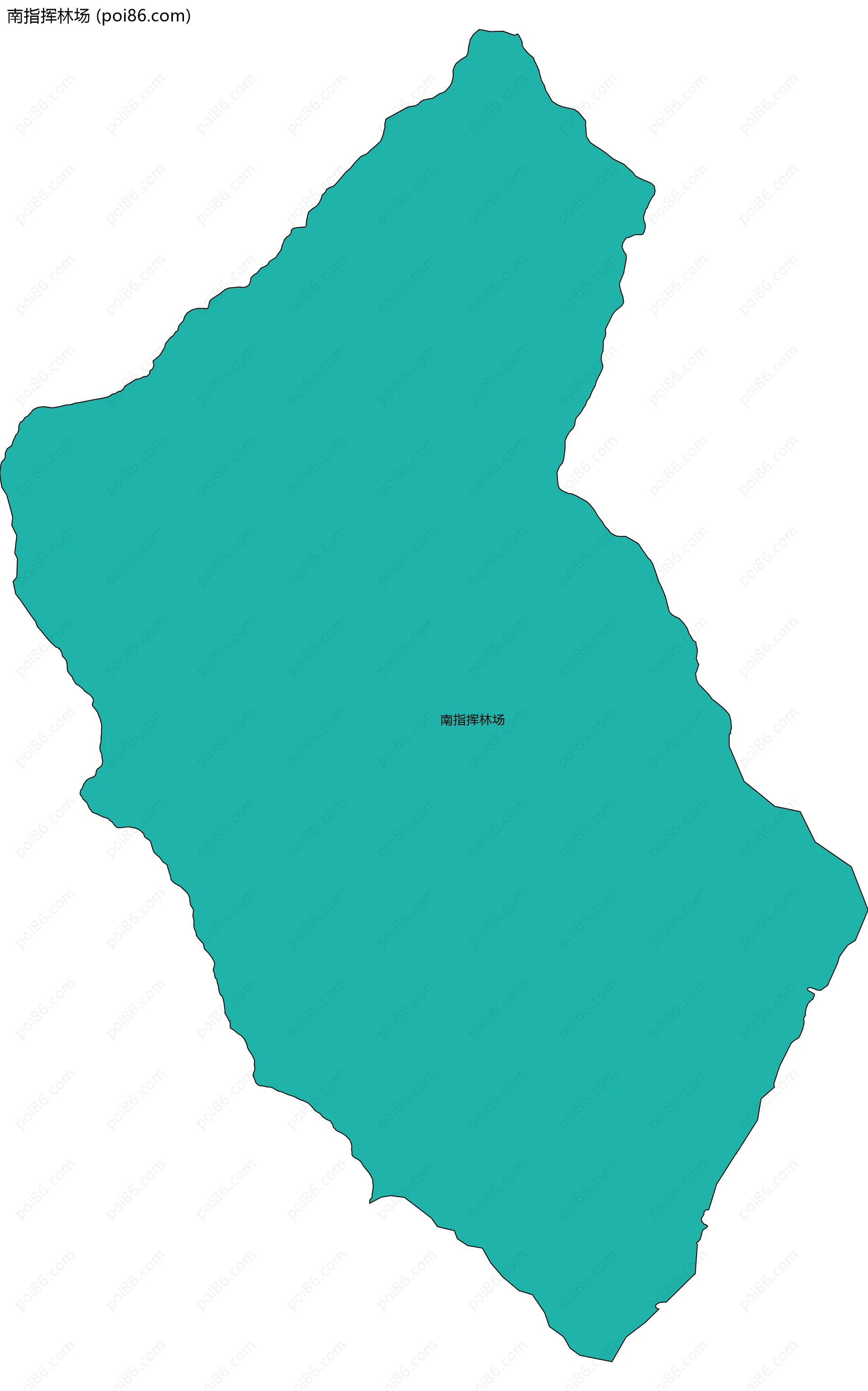 南指挥林场边界地图(五级行政区划)
