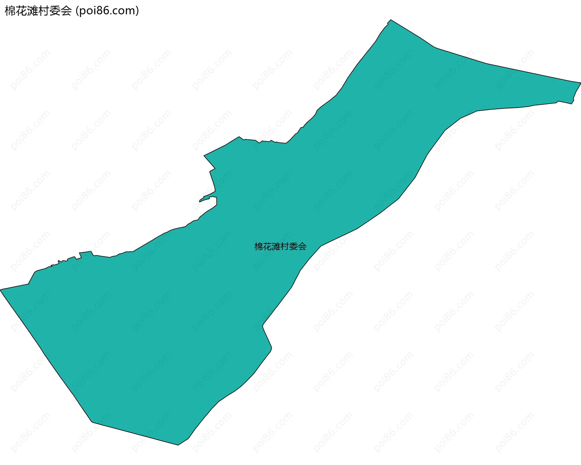 棉花滩村委会边界地图