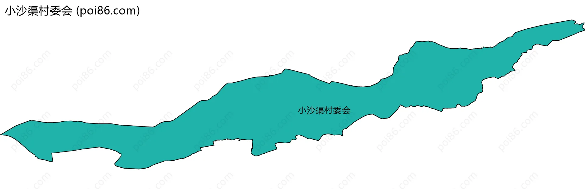 小沙渠村委会边界地图