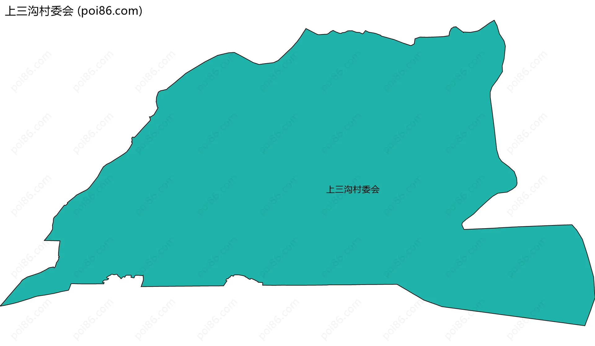 上三沟村委会边界地图
