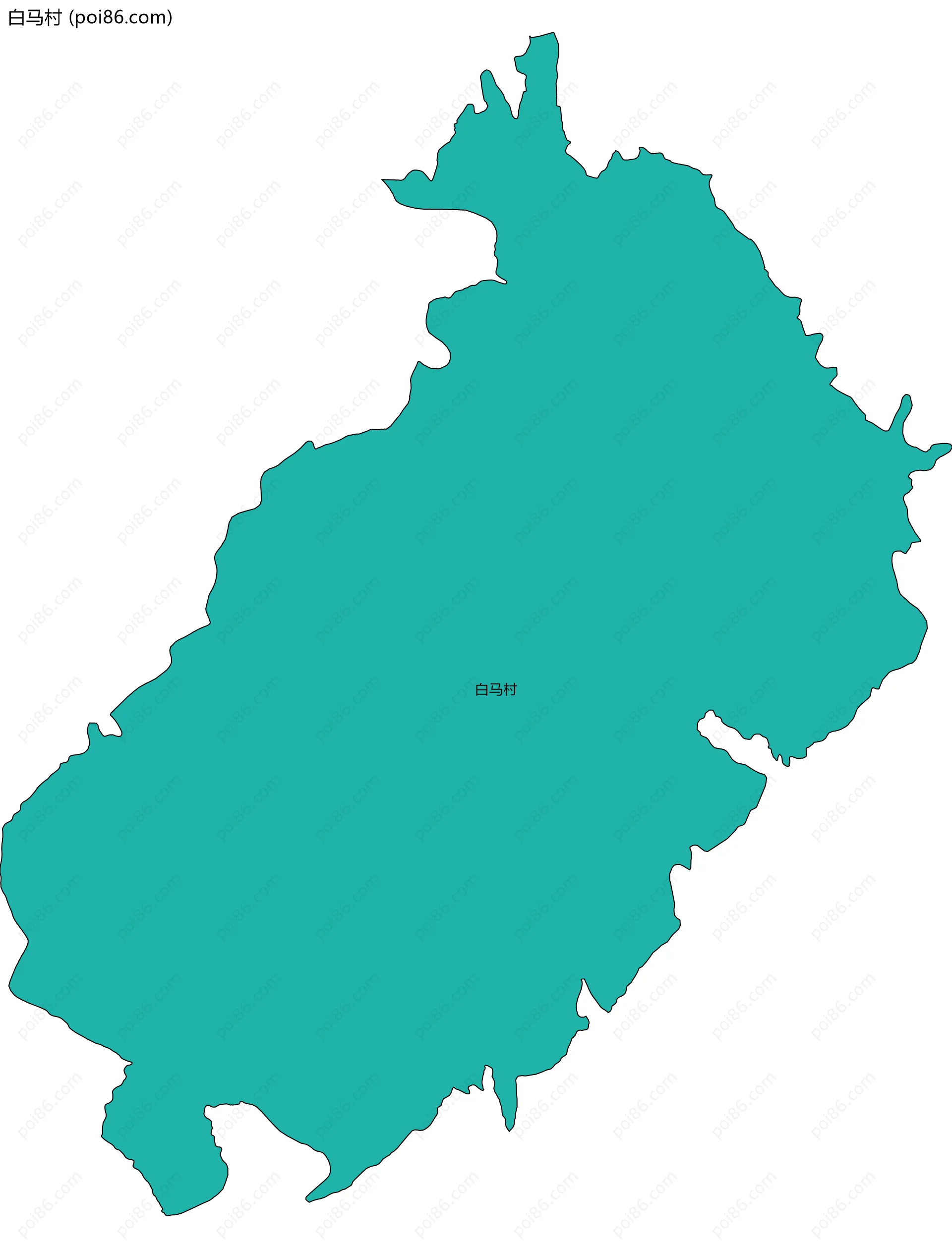 白马村边界地图