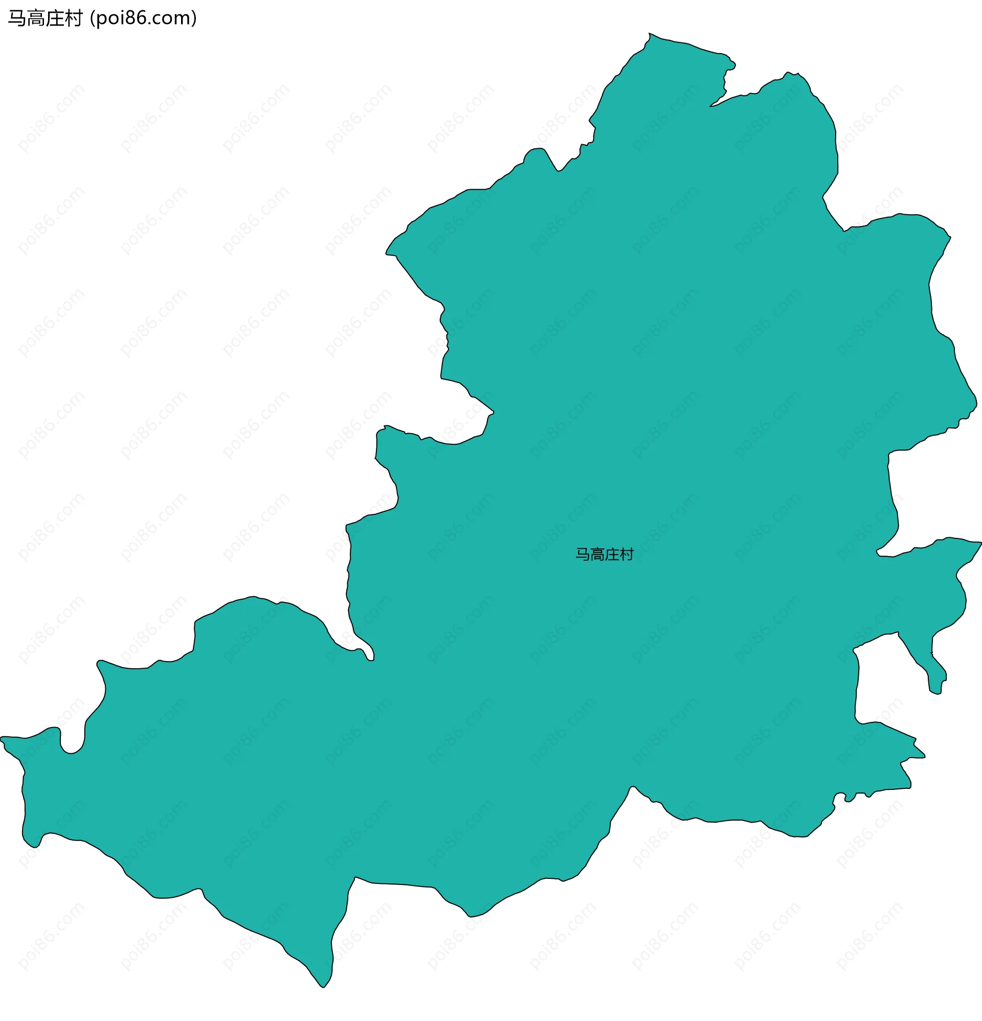 马高庄村边界地图