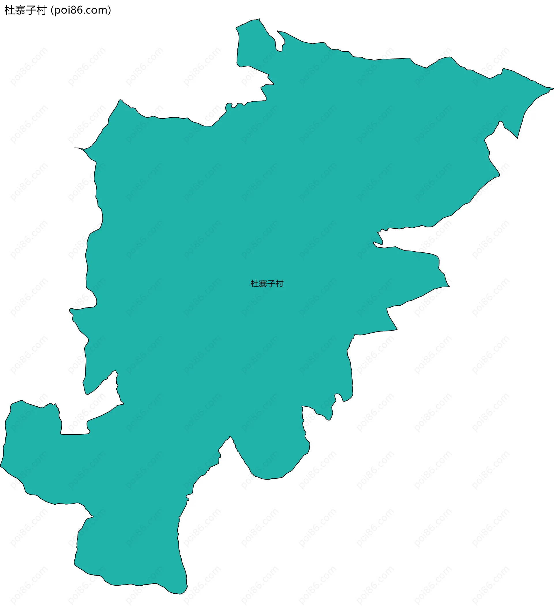 杜寨子村边界地图