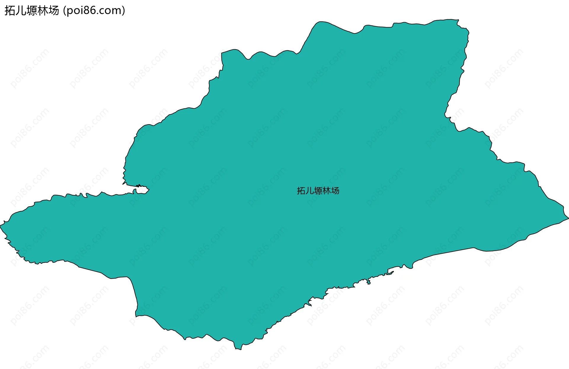 拓儿塬林场边界地图