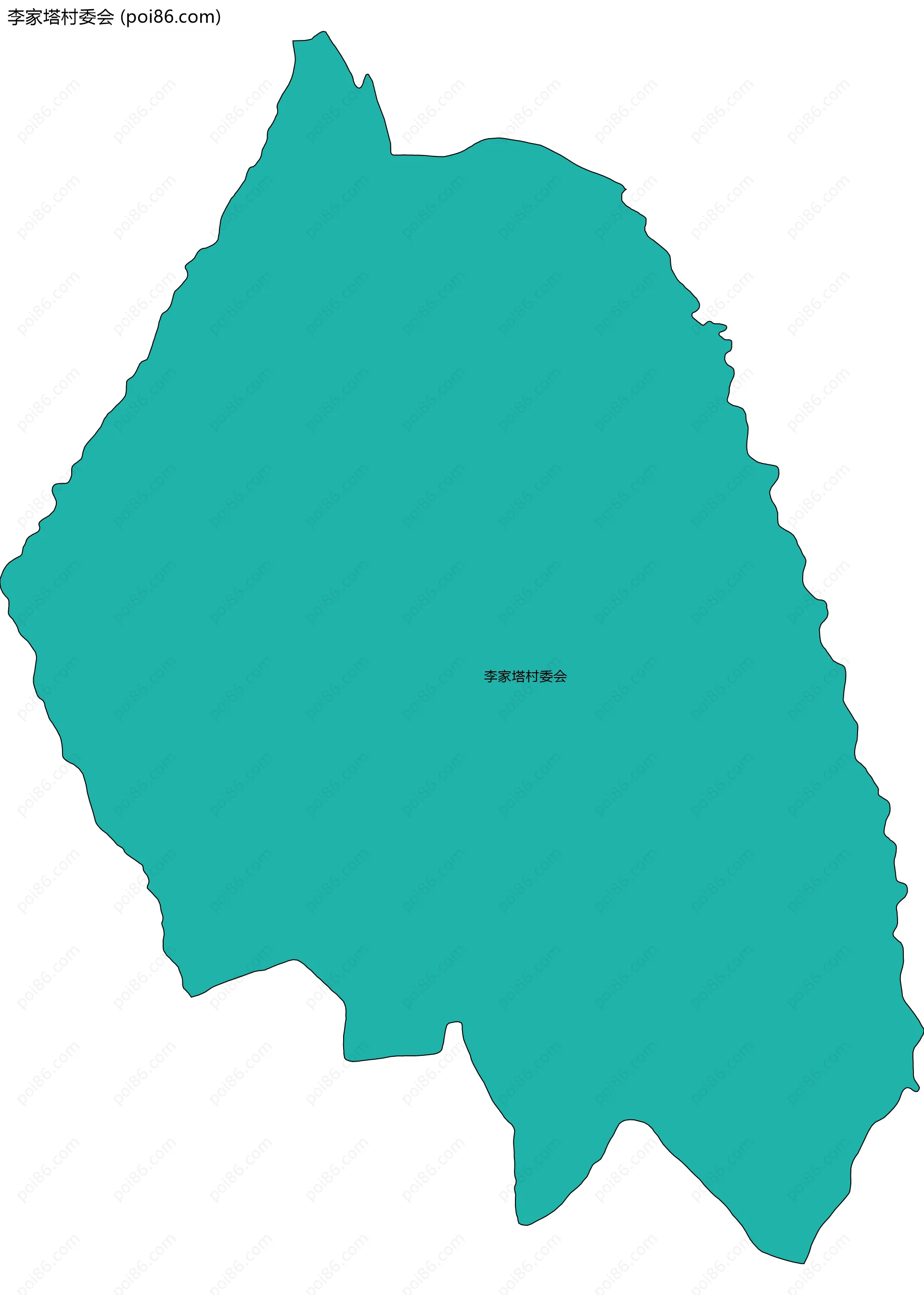 李家塔村委会边界地图