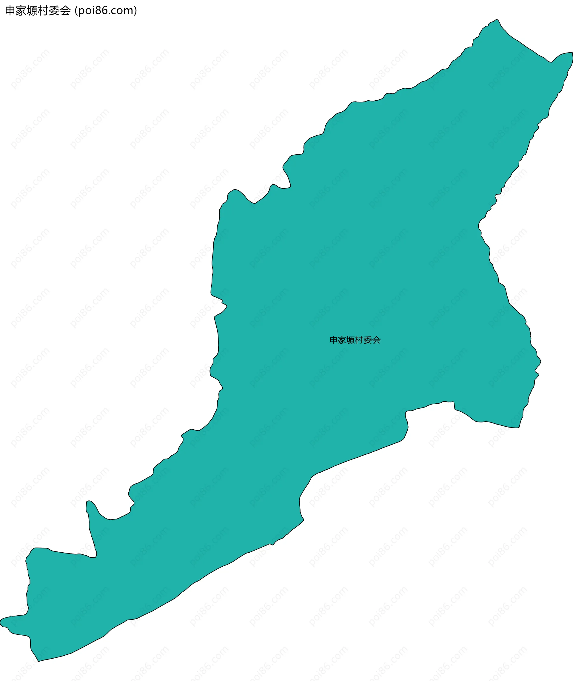 申家塬村委会边界地图