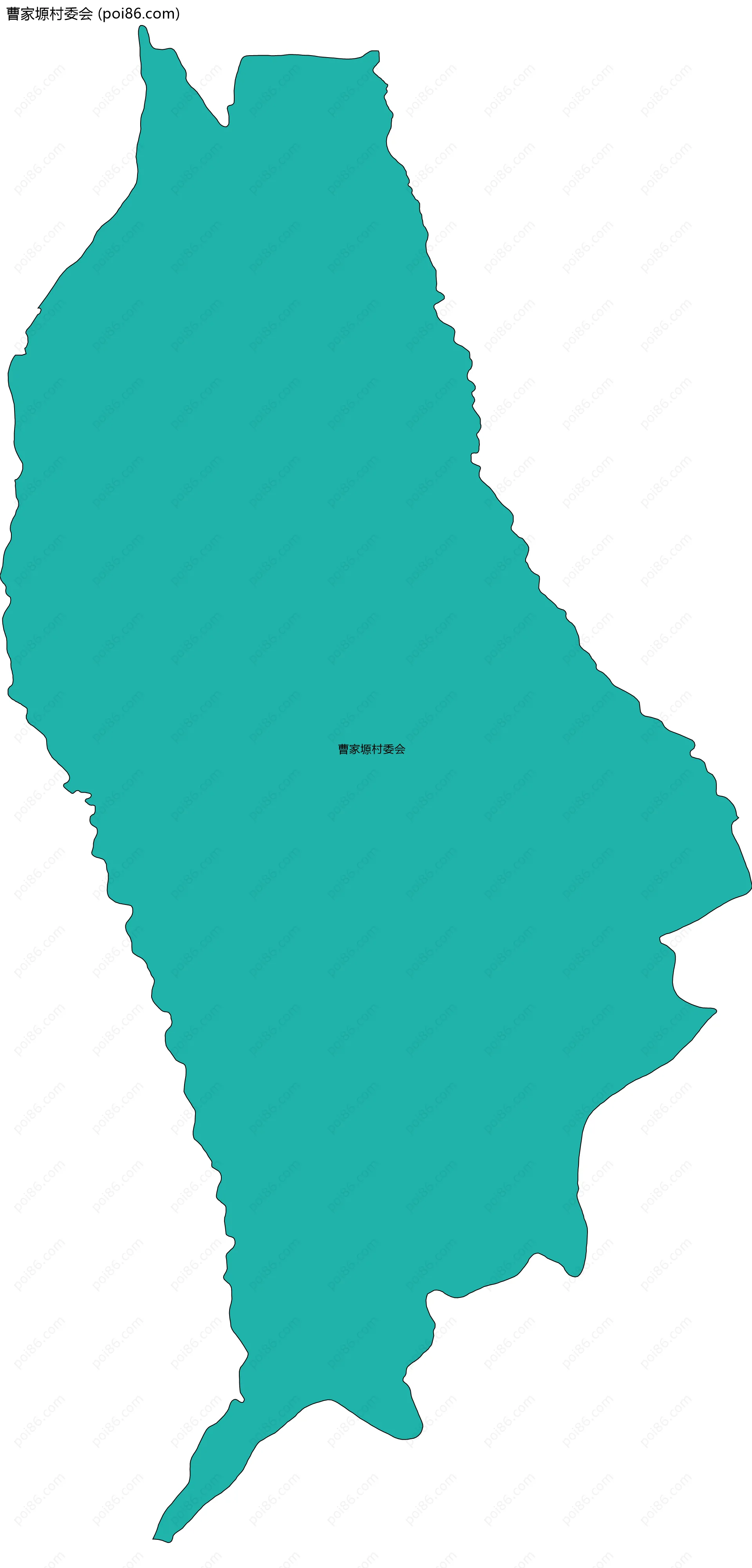 曹家塬村委会边界地图