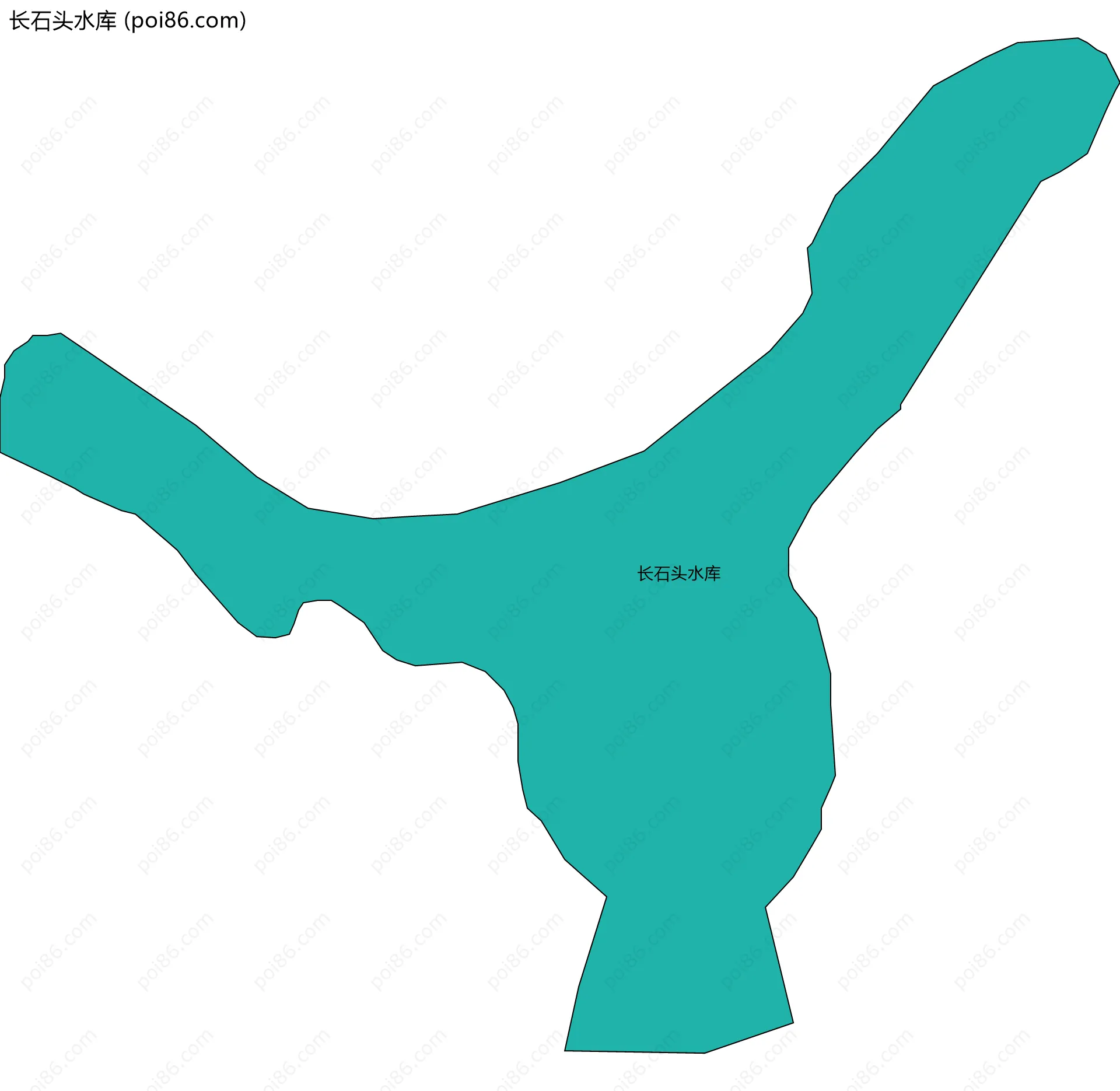 长石头水库边界地图