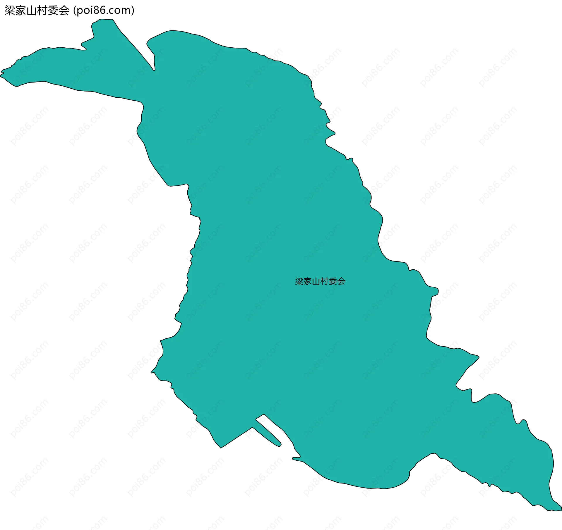 梁家山村委会边界地图