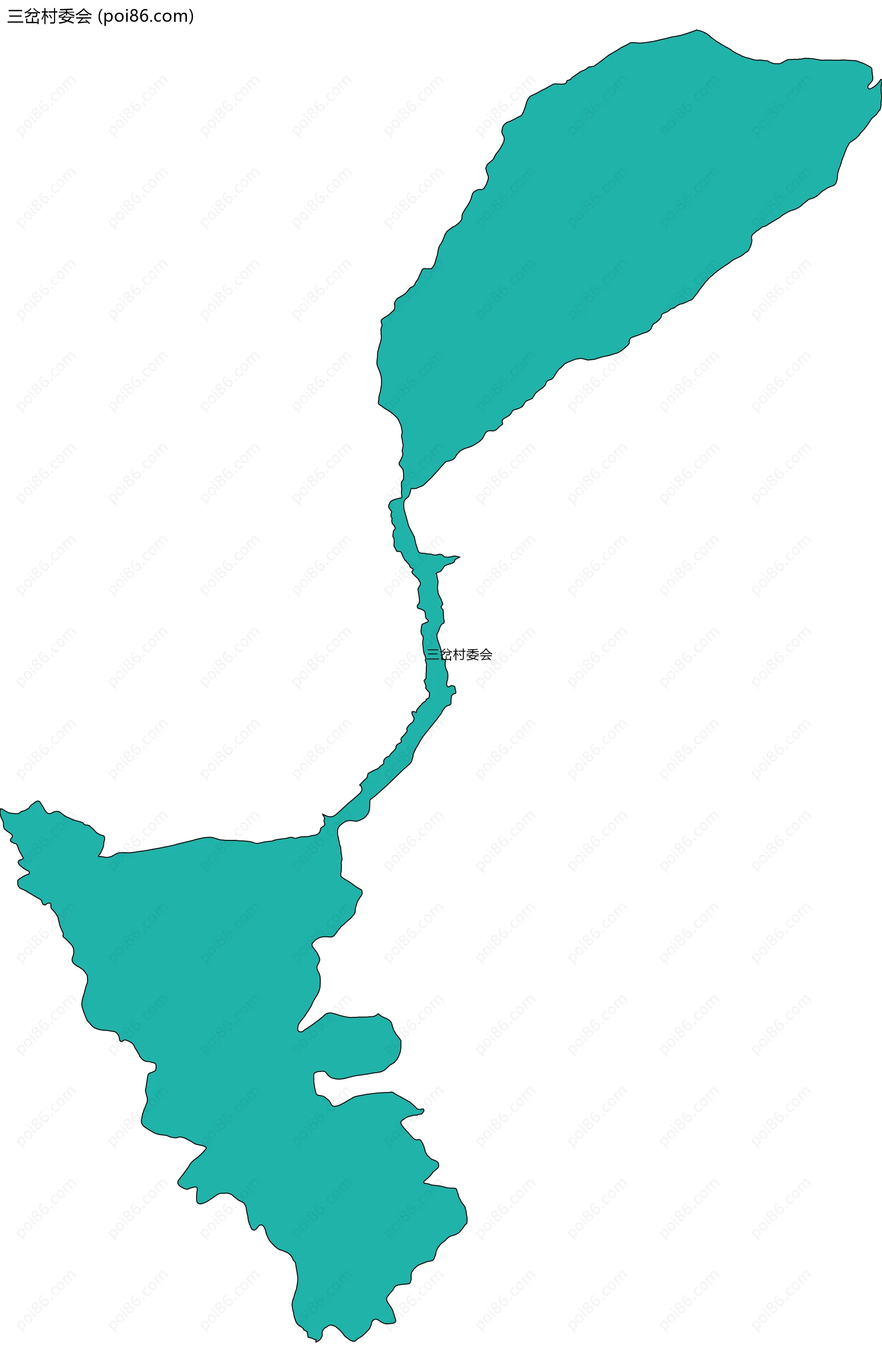 三岔村委会边界地图