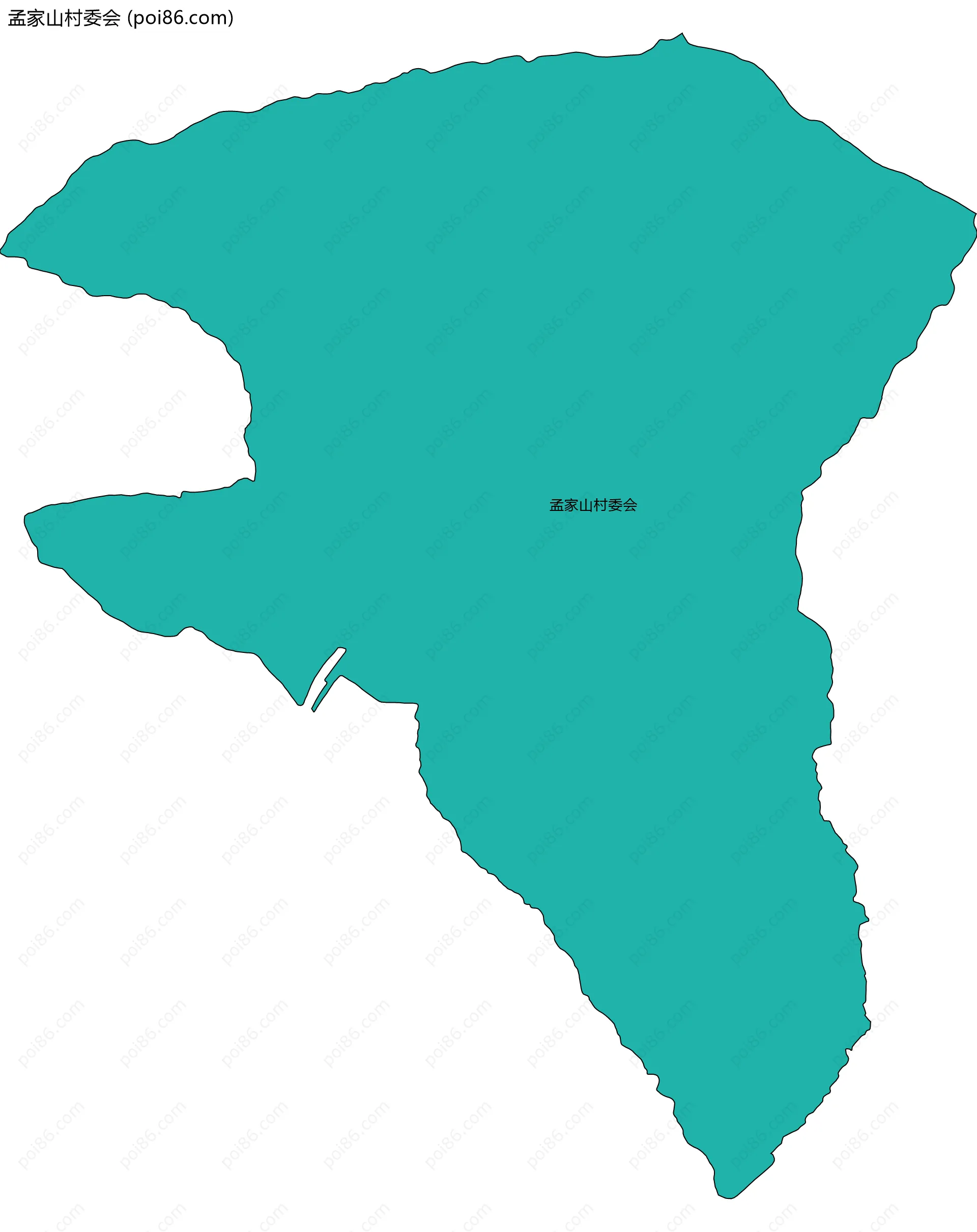 孟家山村委会边界地图