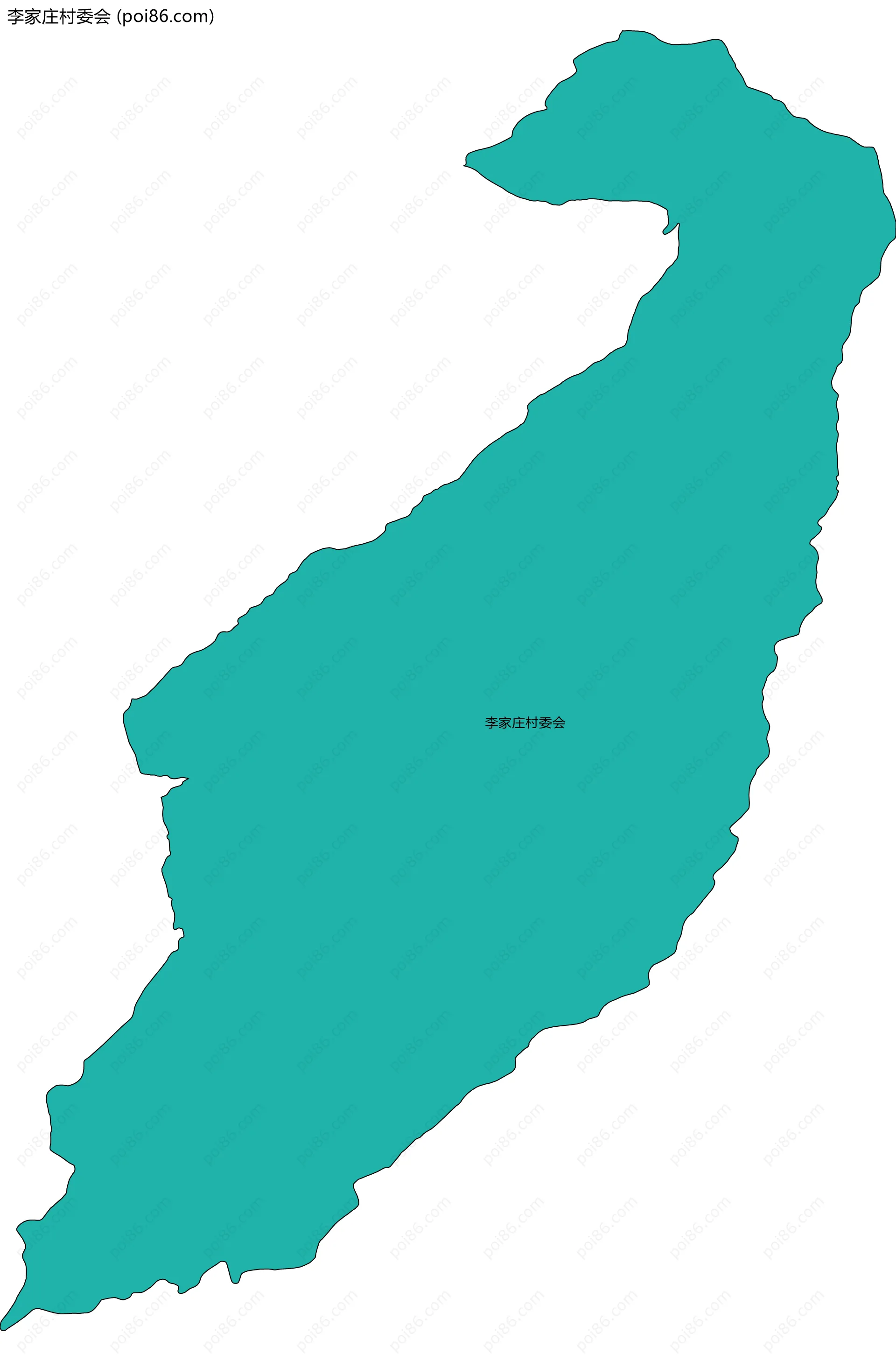 李家庄村委会边界地图