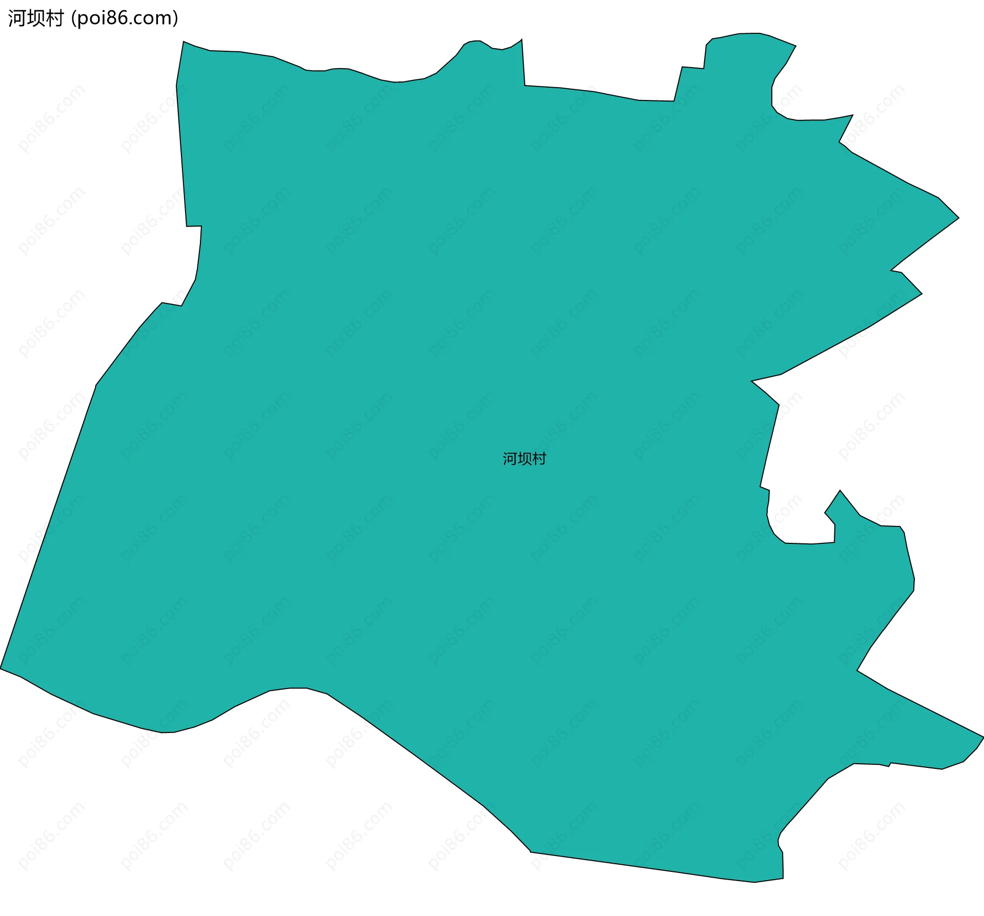 河坝村边界地图
