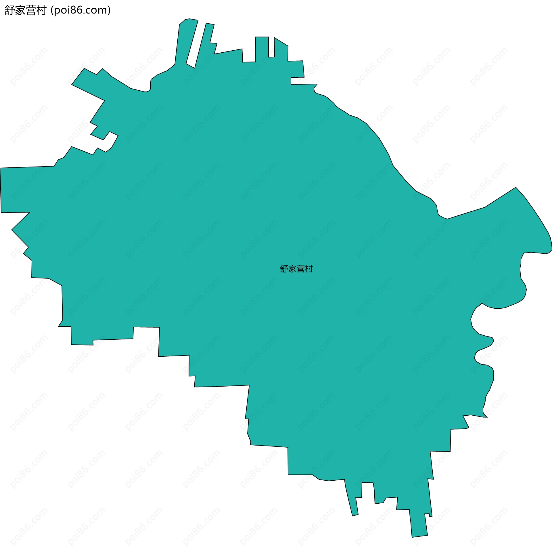 舒家营村边界地图