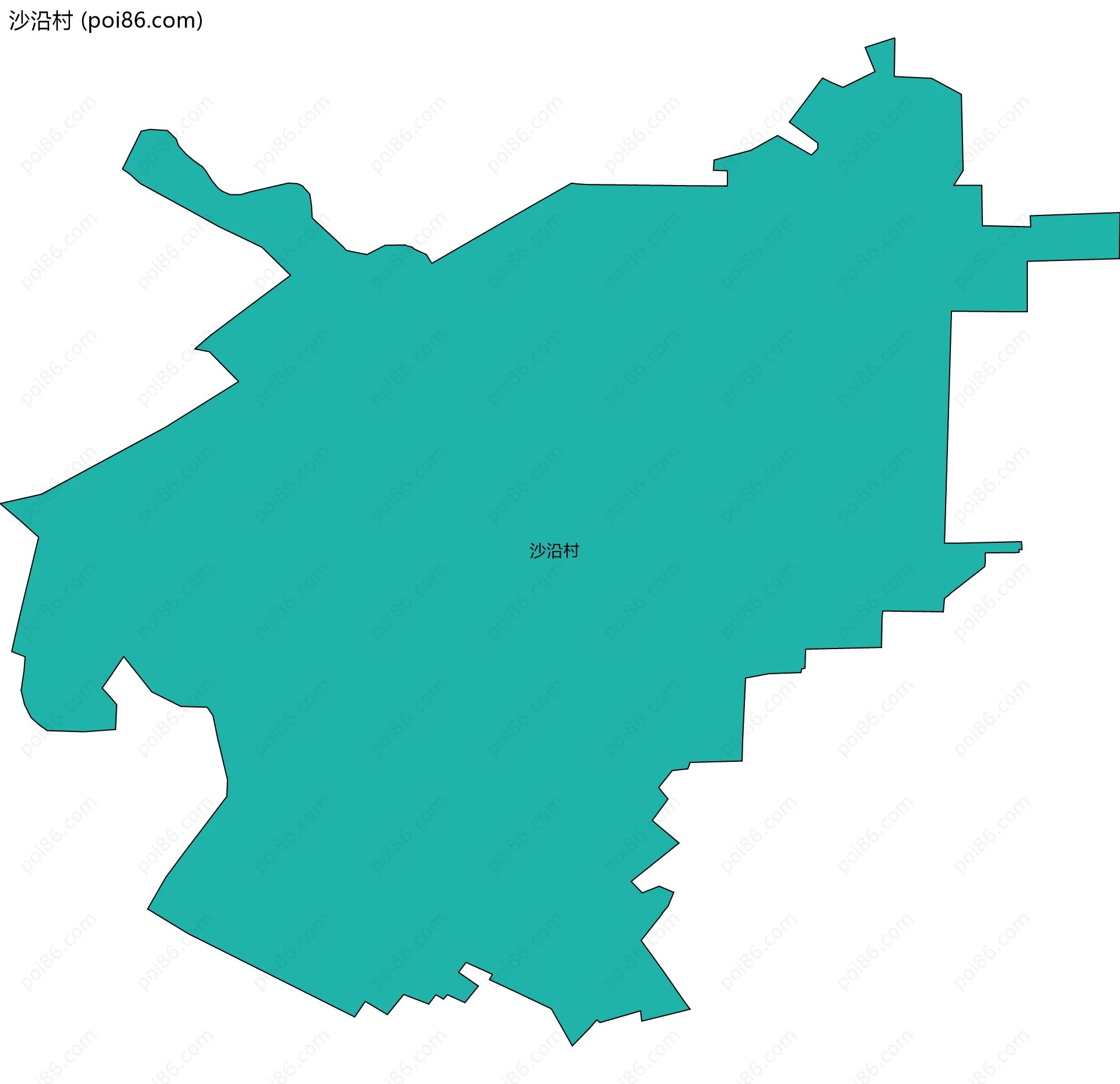 沙沿村边界地图