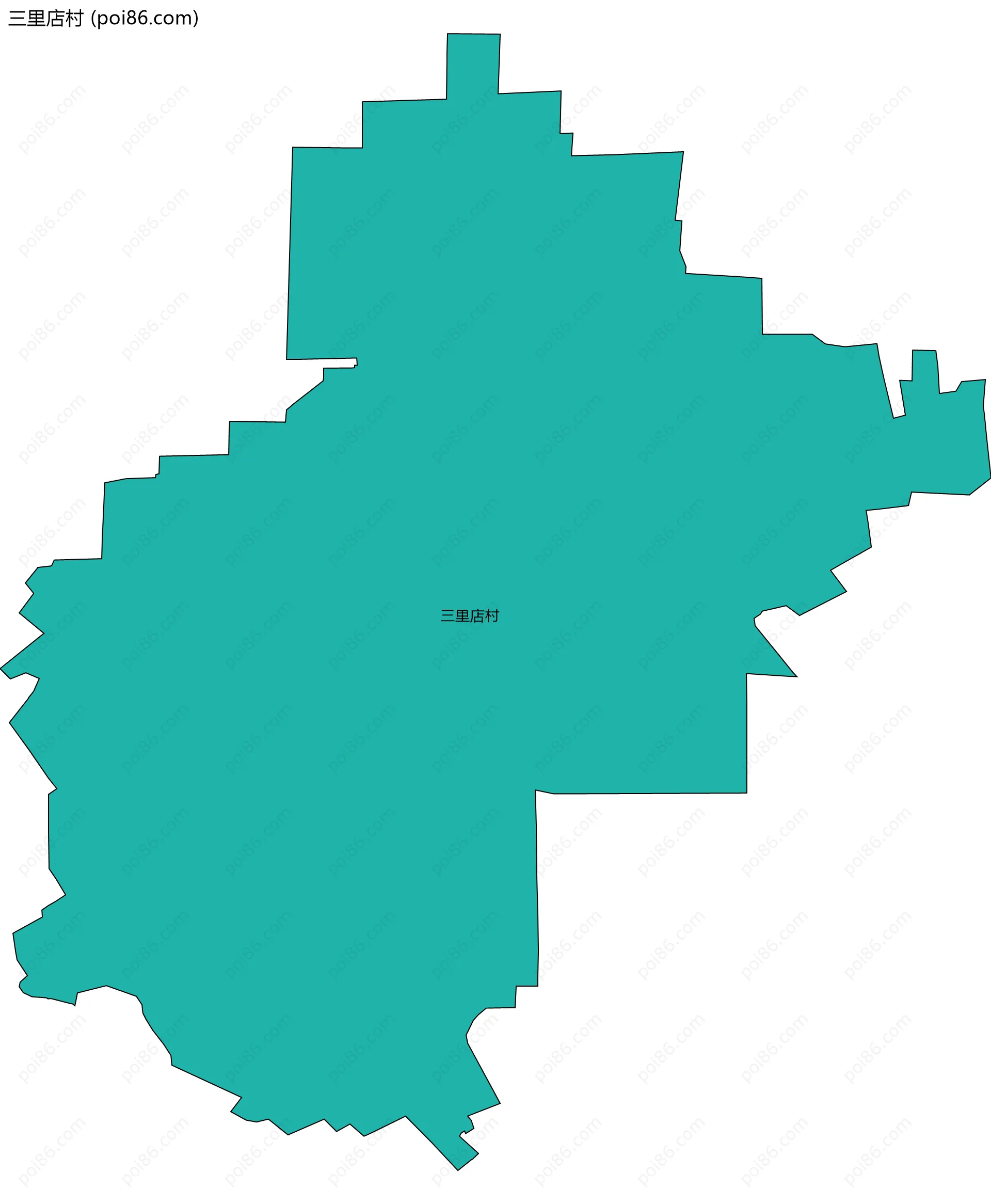 三里店村边界地图