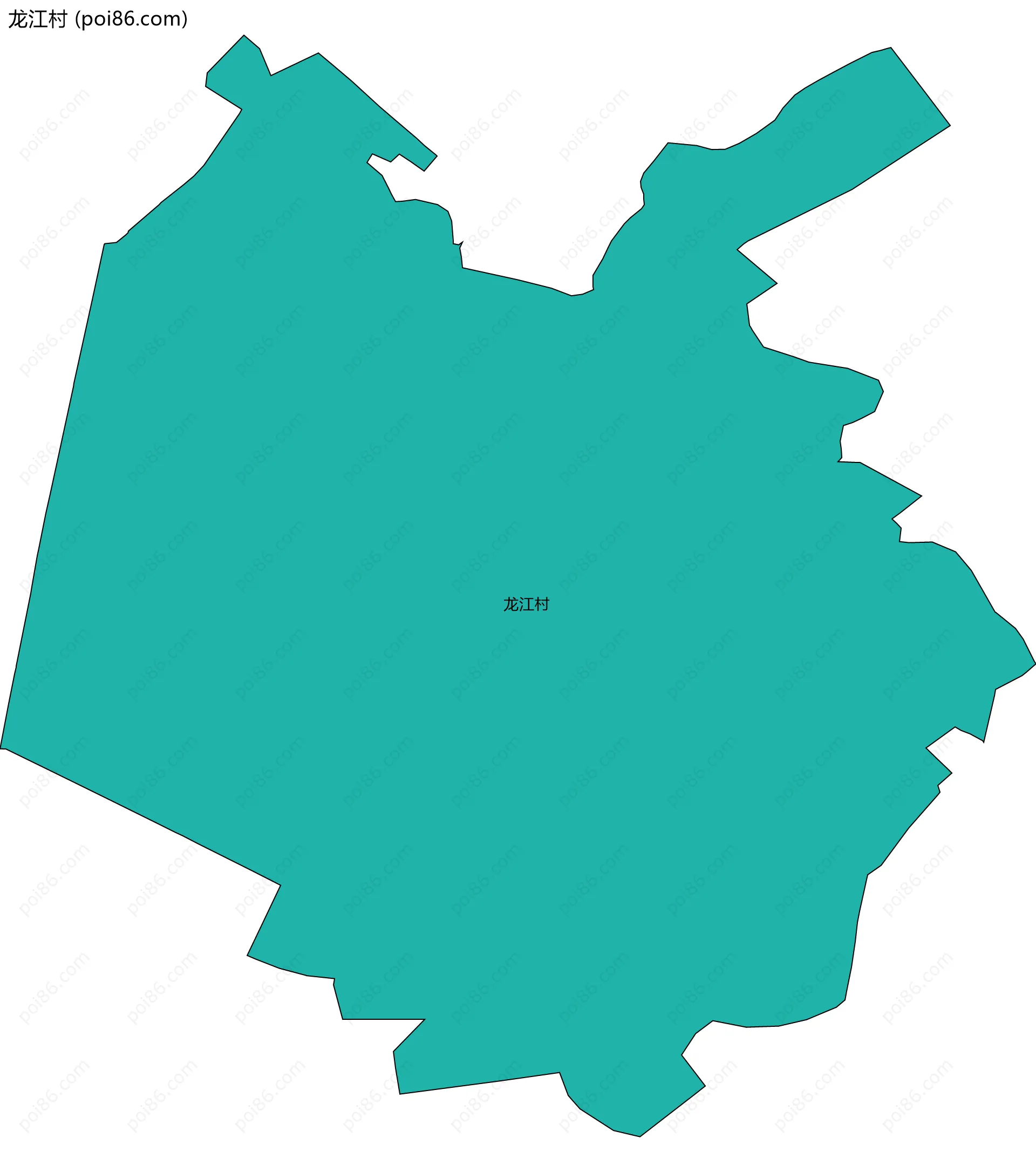 龙江村边界地图