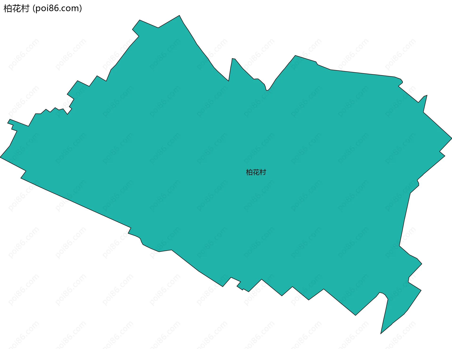 柏花村边界地图