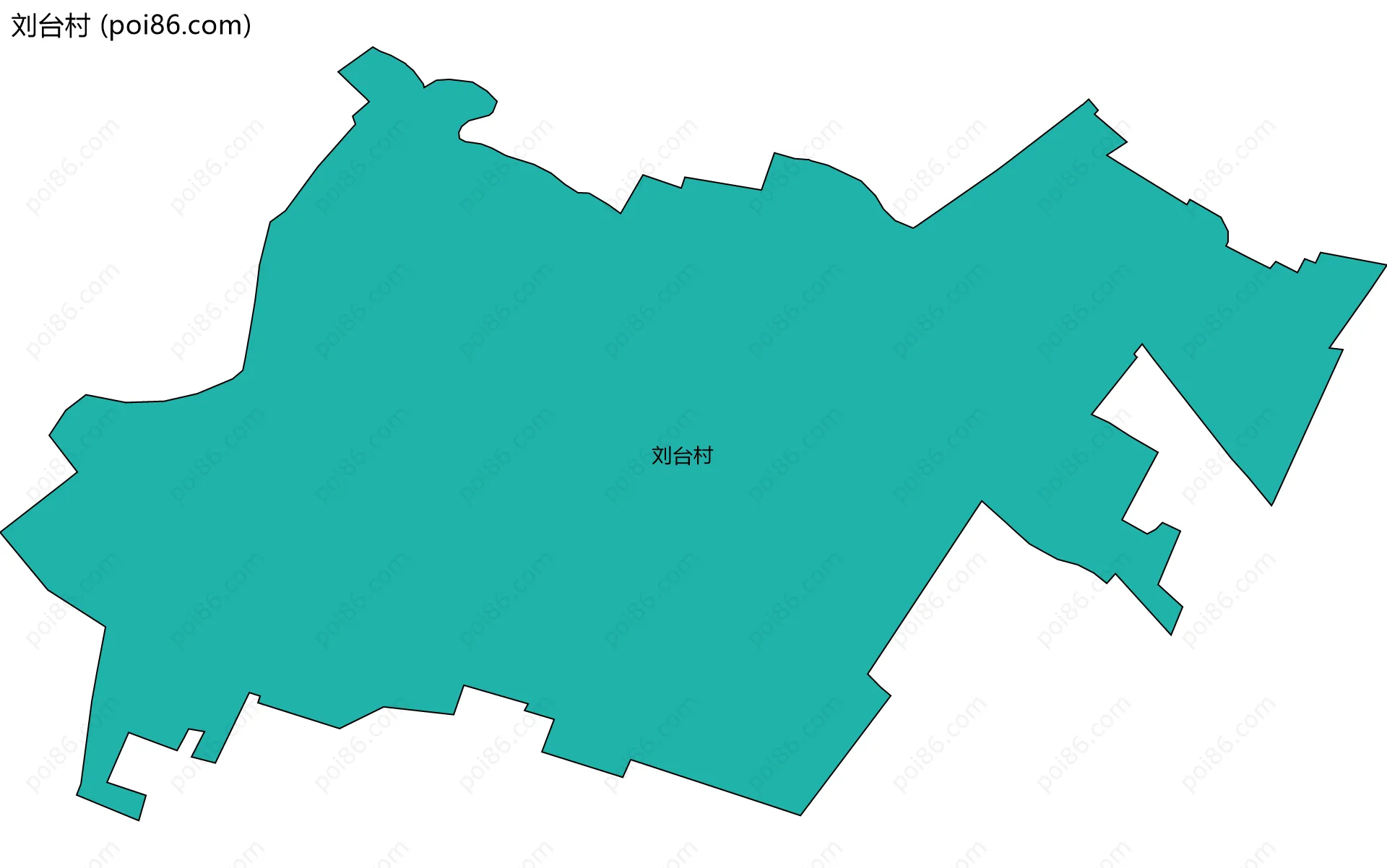 刘台村边界地图