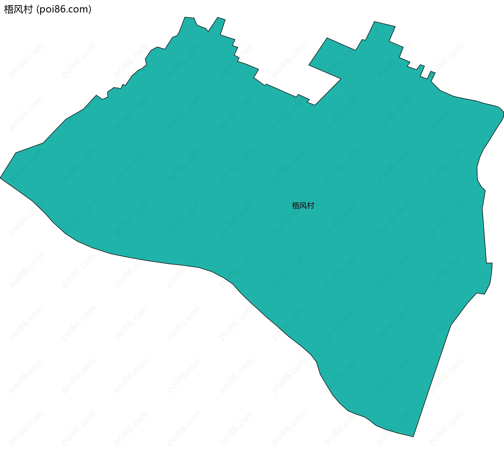 梧风村边界地图