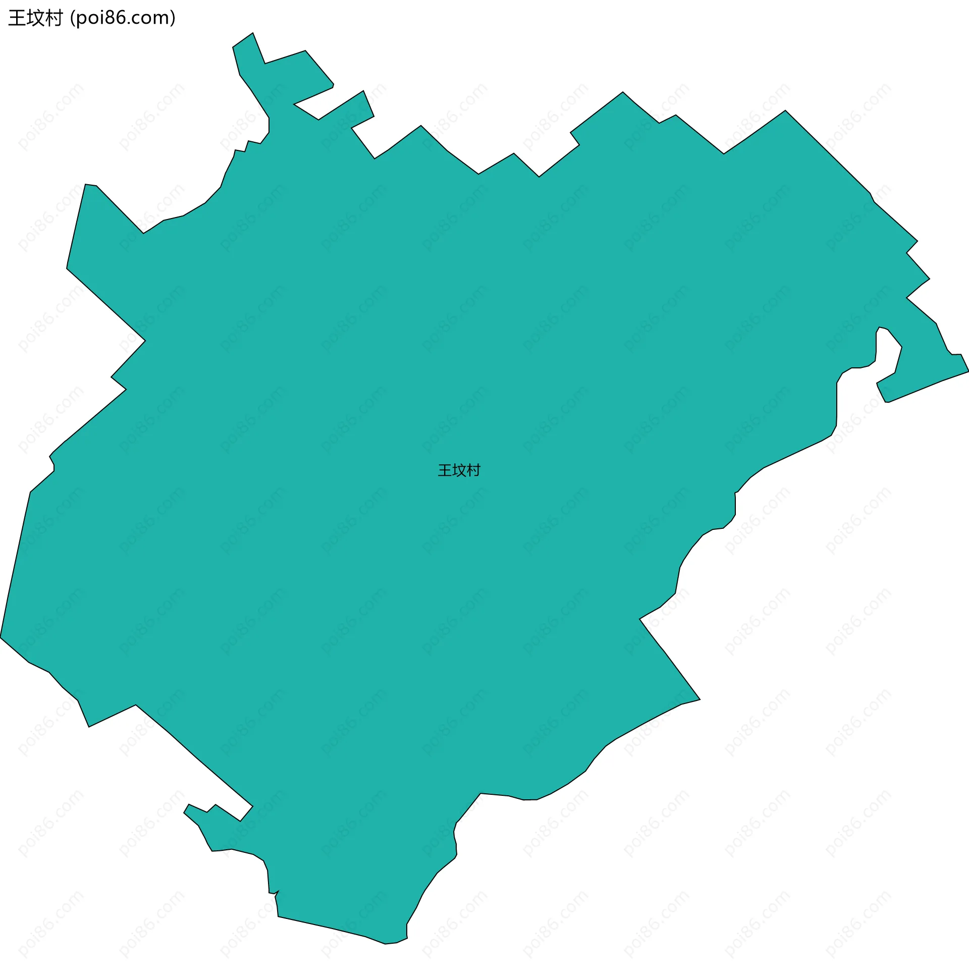 王坟村边界地图