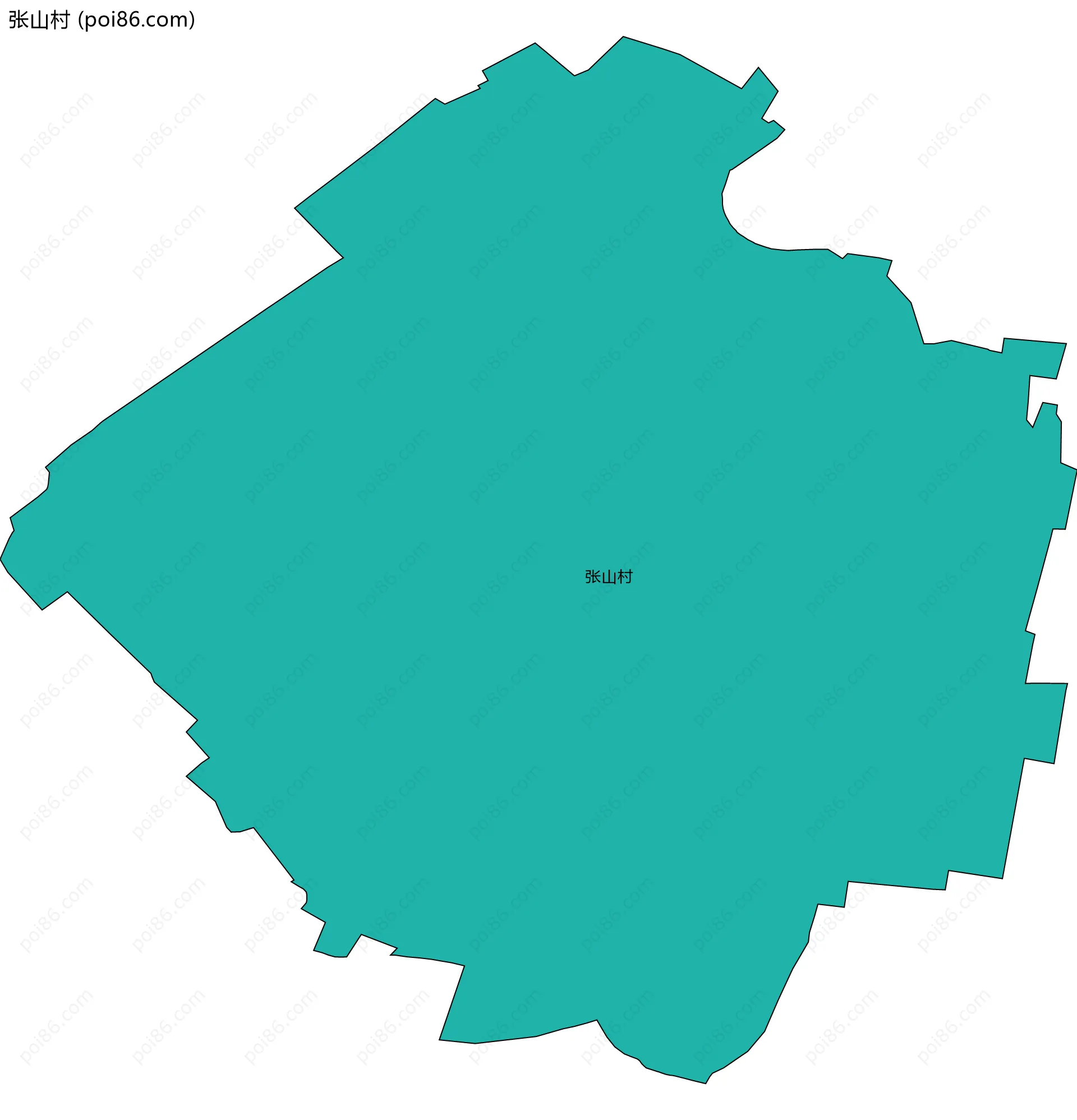 张山村边界地图