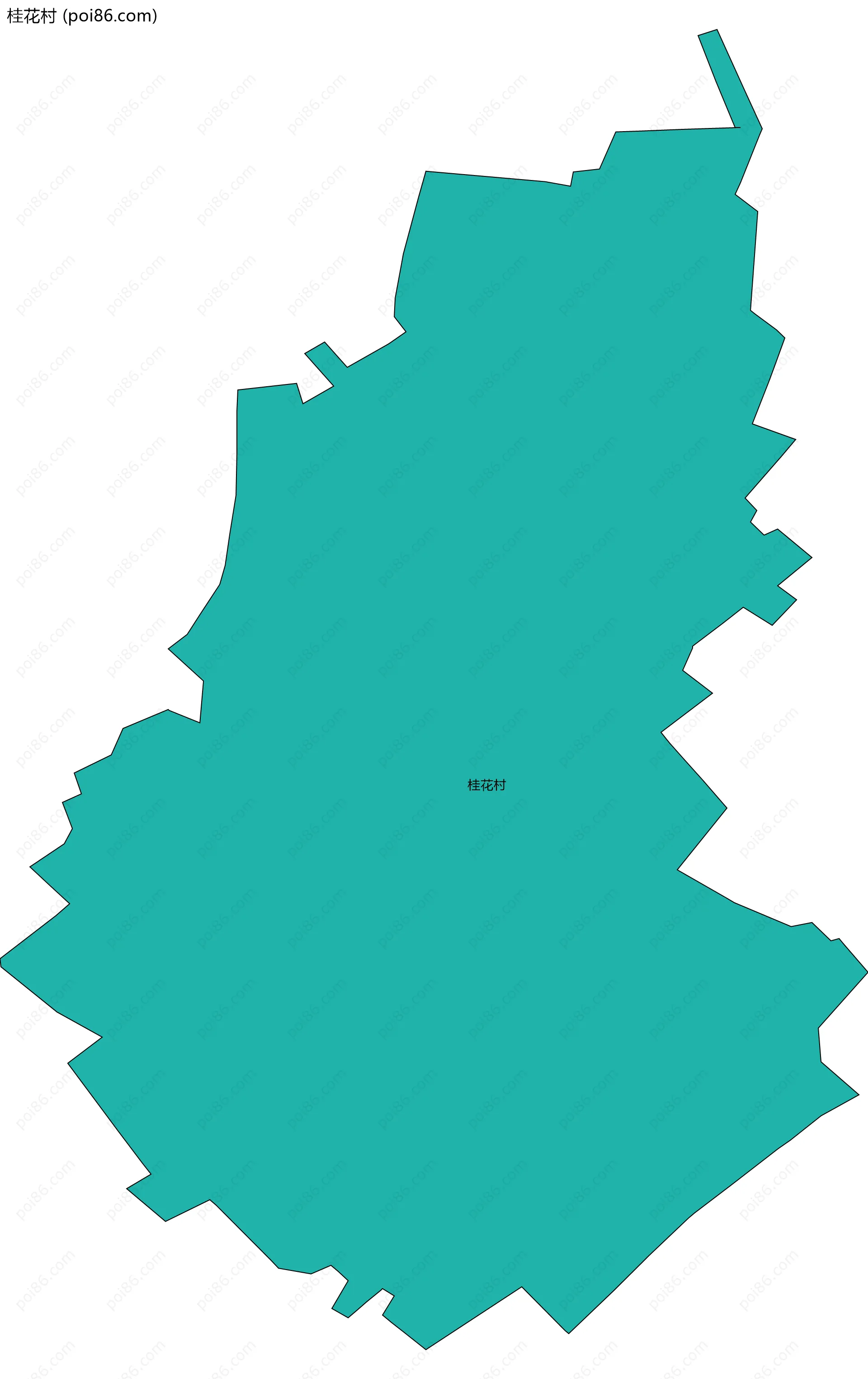 桂花村边界地图