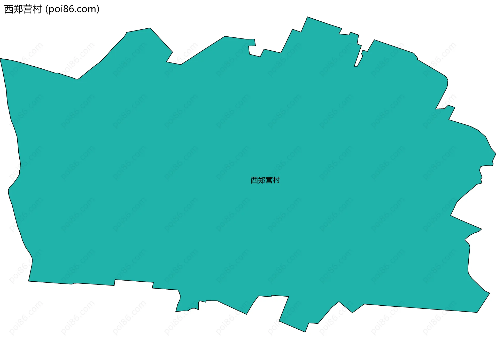 西郑营村边界地图