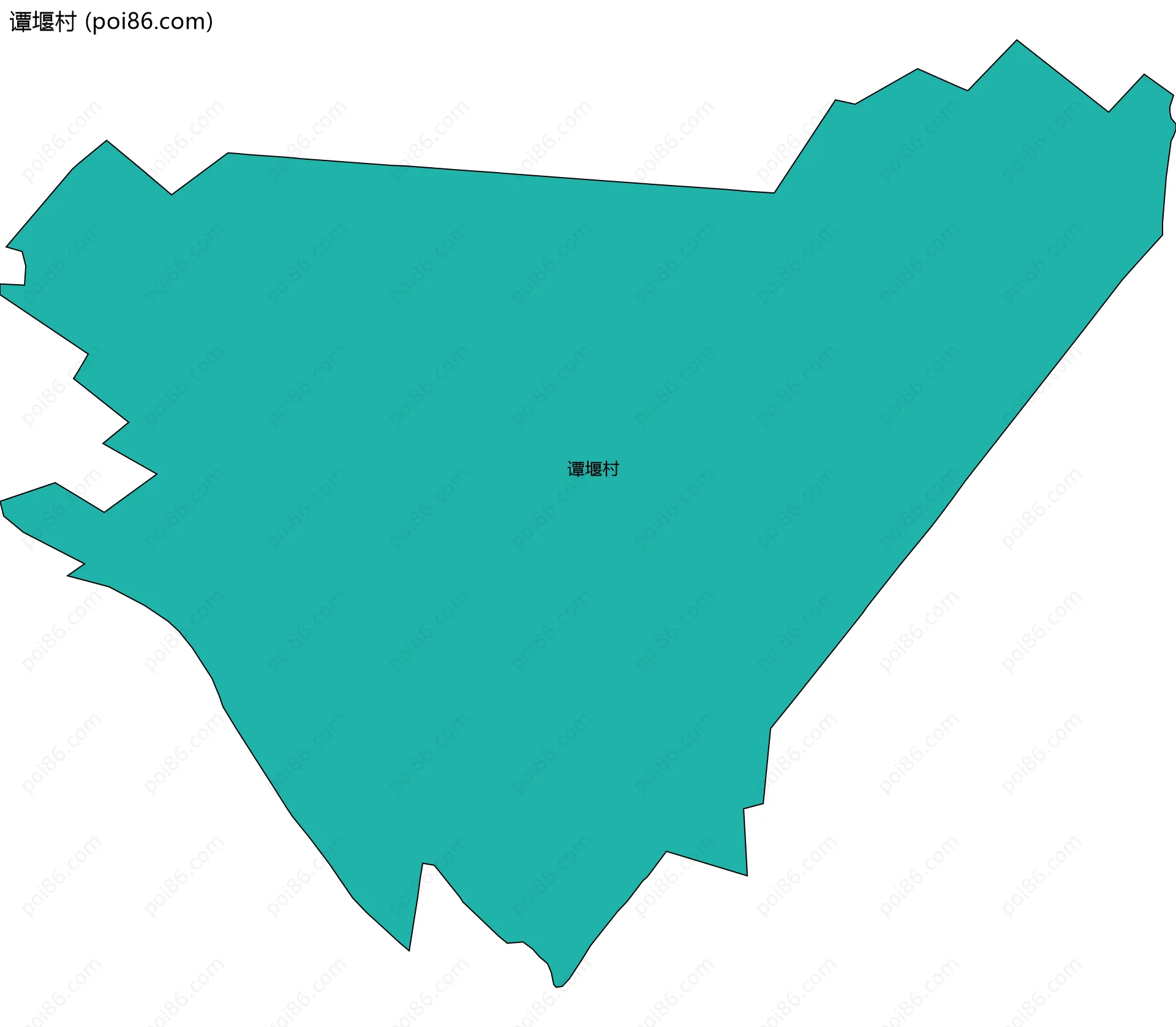 谭堰村边界地图