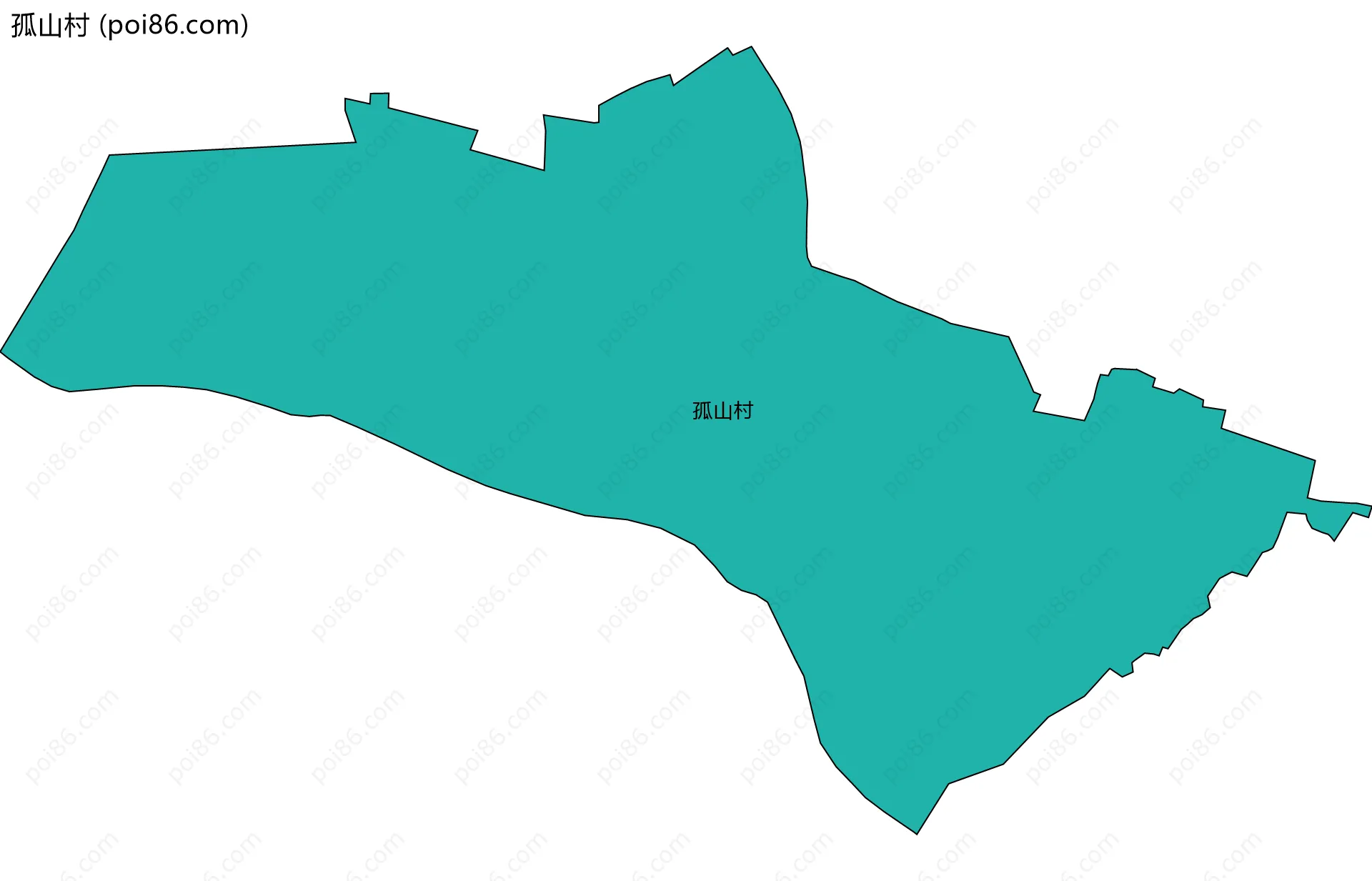 孤山村边界地图