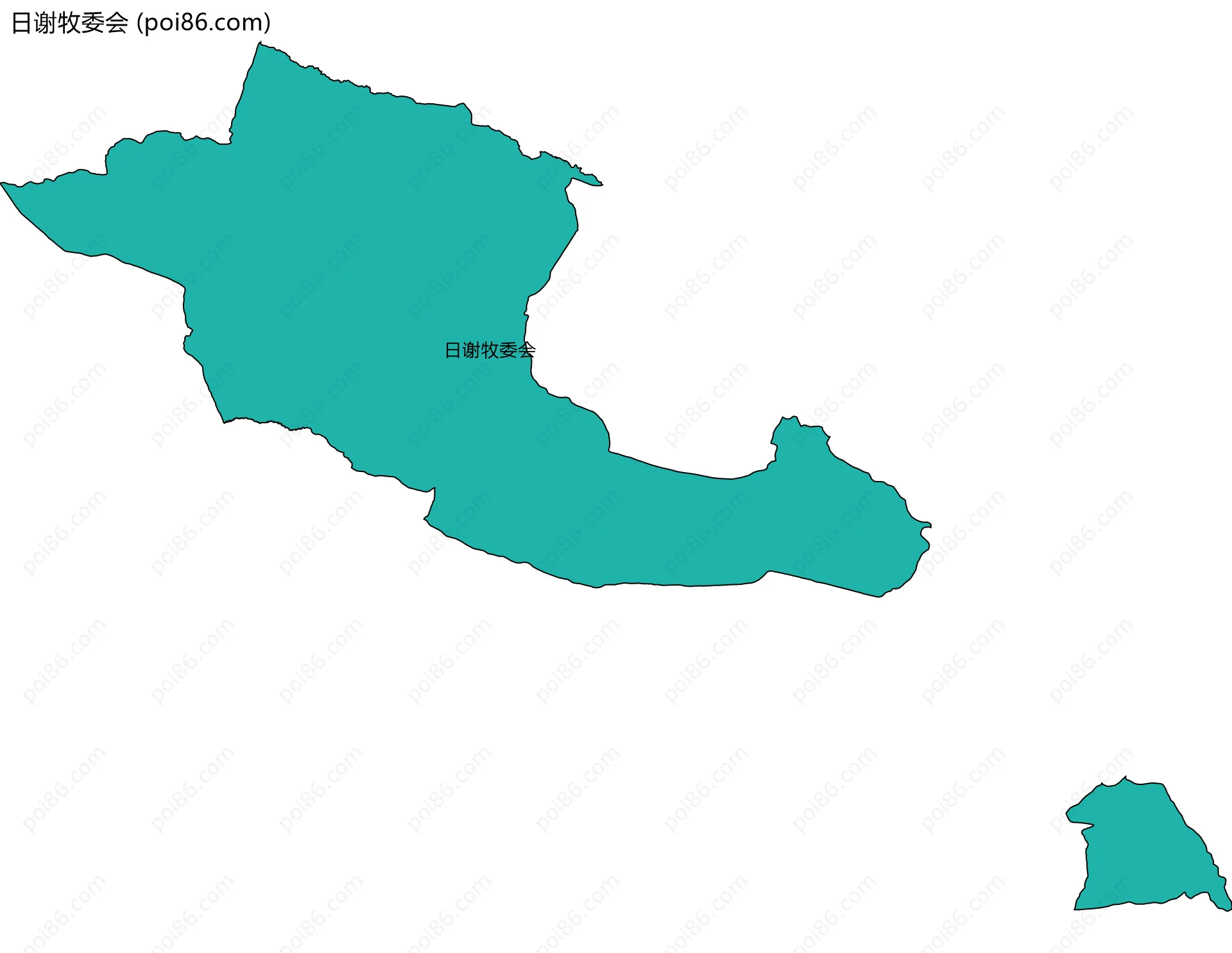 日谢牧委会边界地图