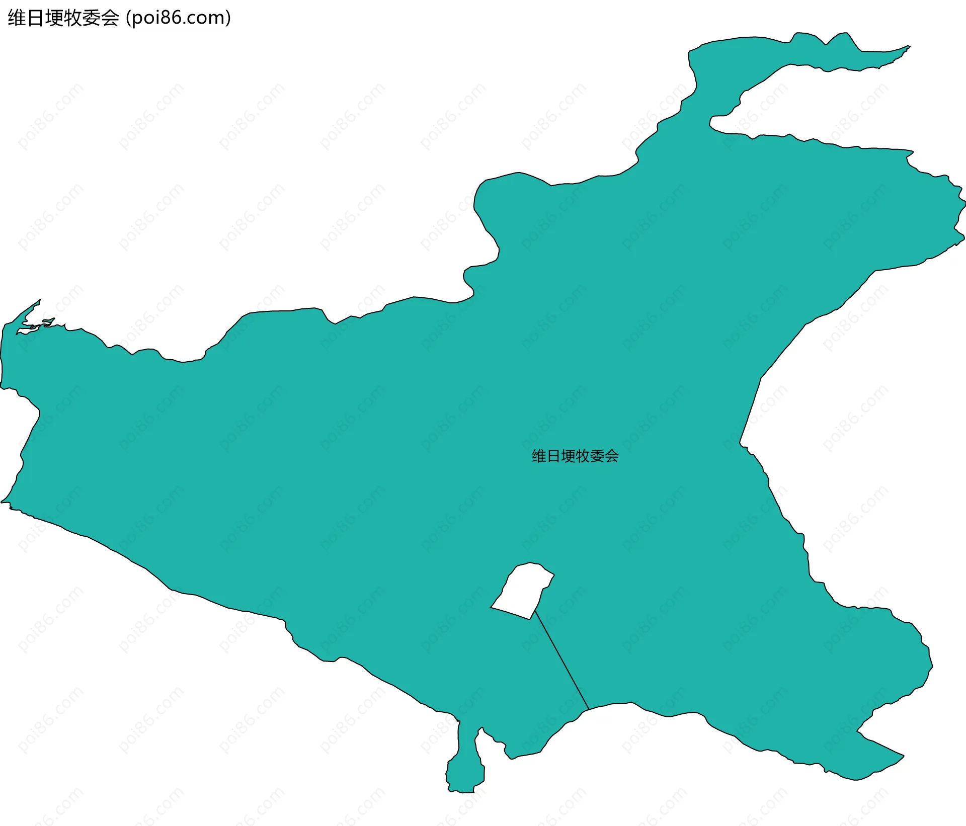 维日埂牧委会边界地图